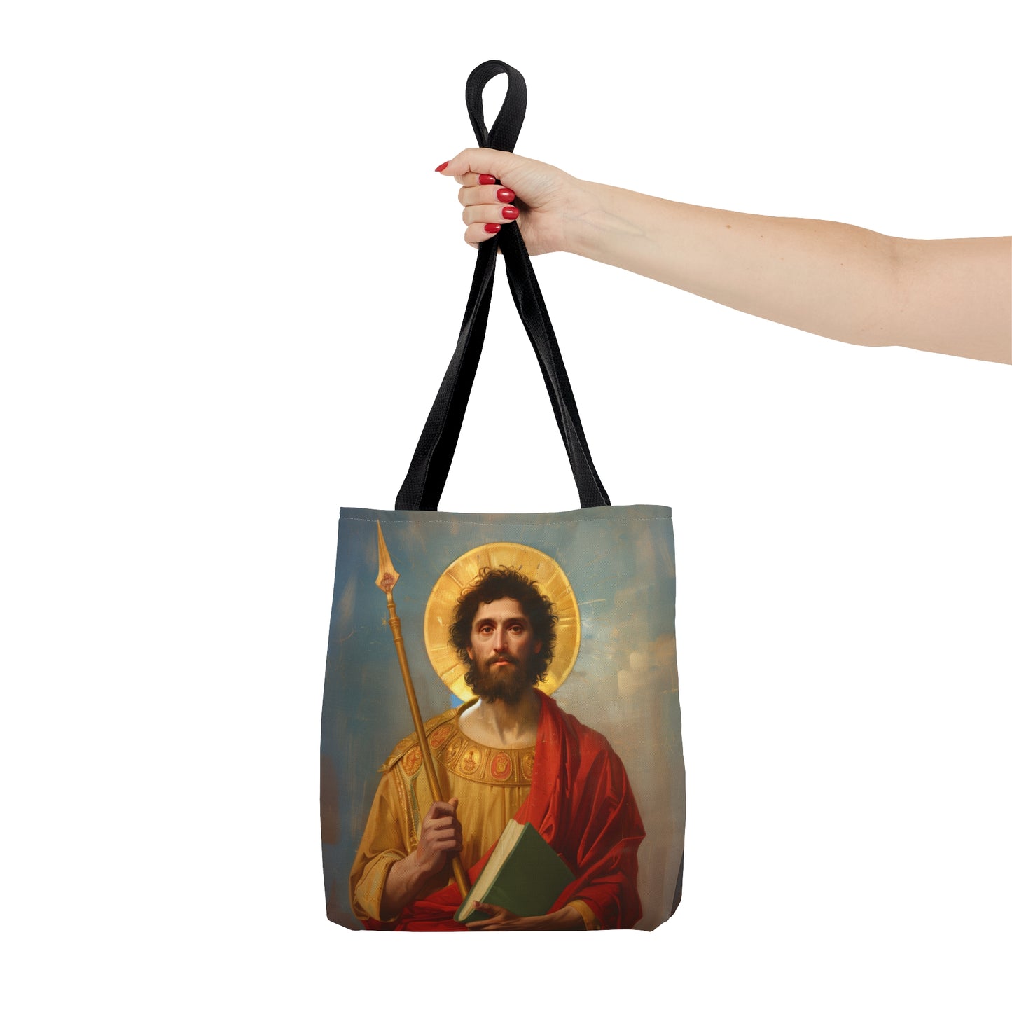 Saint Thomas the Apostle Tote Bag - Large Medium Small Faith Art Bag - Catholic Faith Purse - Religious Carry All Reusable