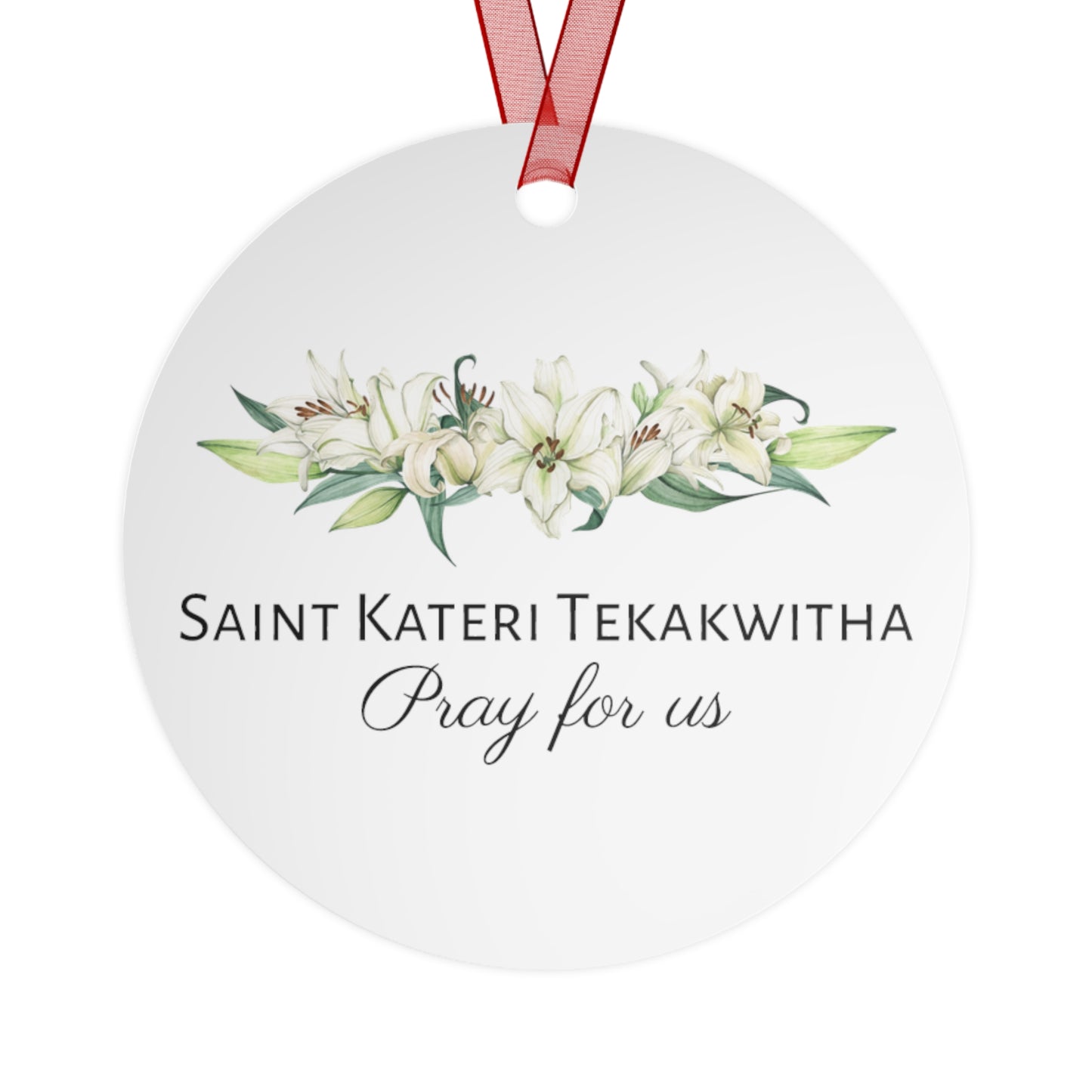 Saint Kateri Tekakwitha - Religious Holiday Christmas Ornament and Keepsake - Double sided Religious Ornament