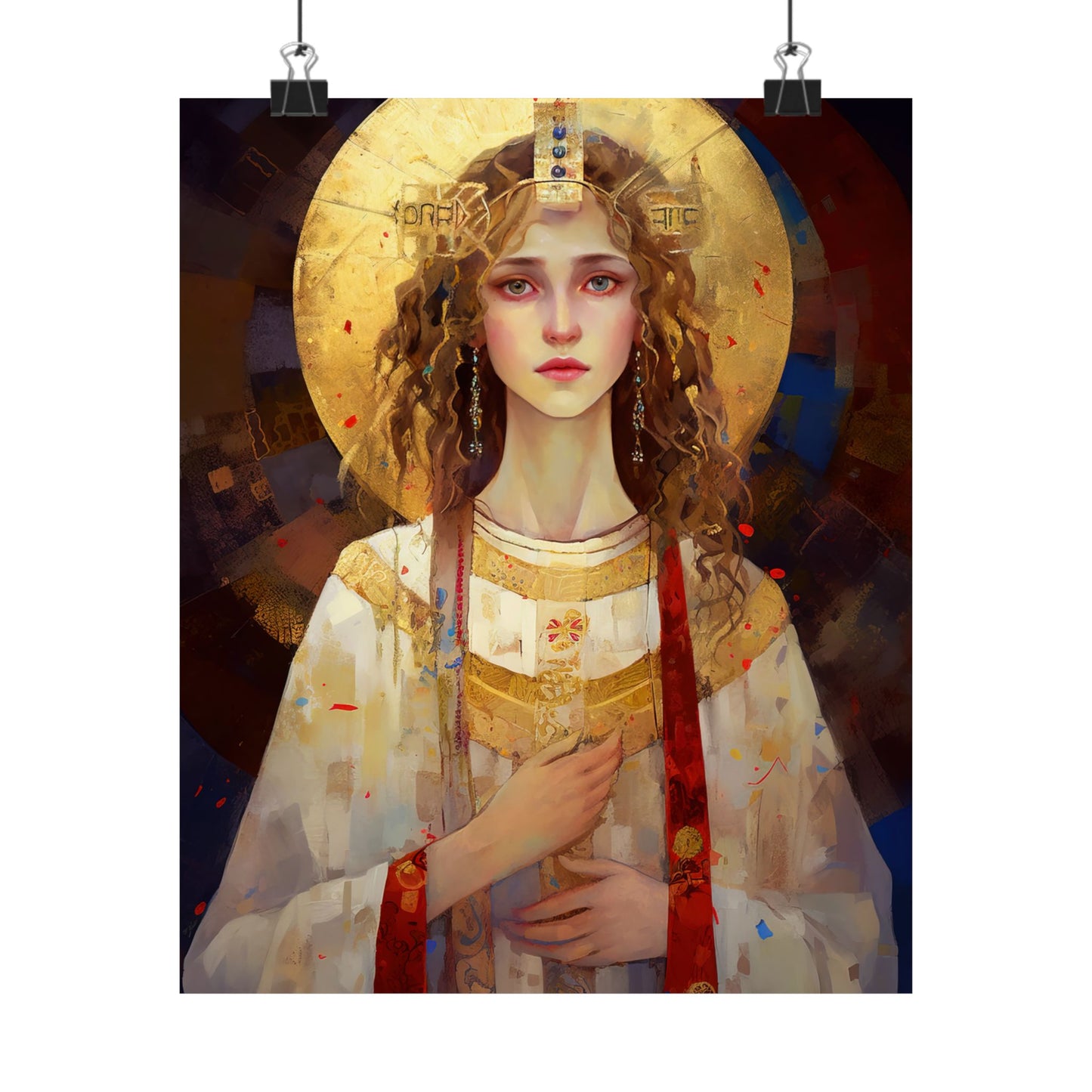 Saint Ursula Print - Sanctified Souls Print - Multiple Sizes - Premium Matte Vertical Posters