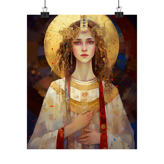 Saint Ursula Print - Sanctified Souls Print - Multiple Sizes - Premium Matte Vertical Posters
