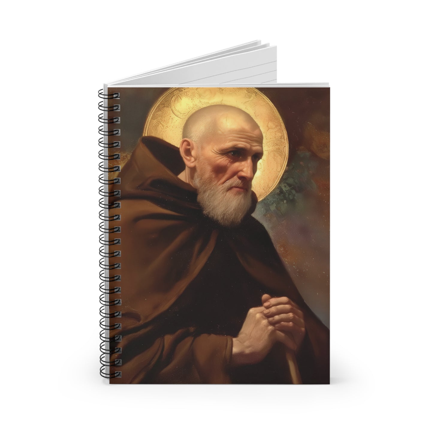 Saint Ignatius of Laconi - Sanctified Souls Art - Religious Based Notebook - Spiral Notebook