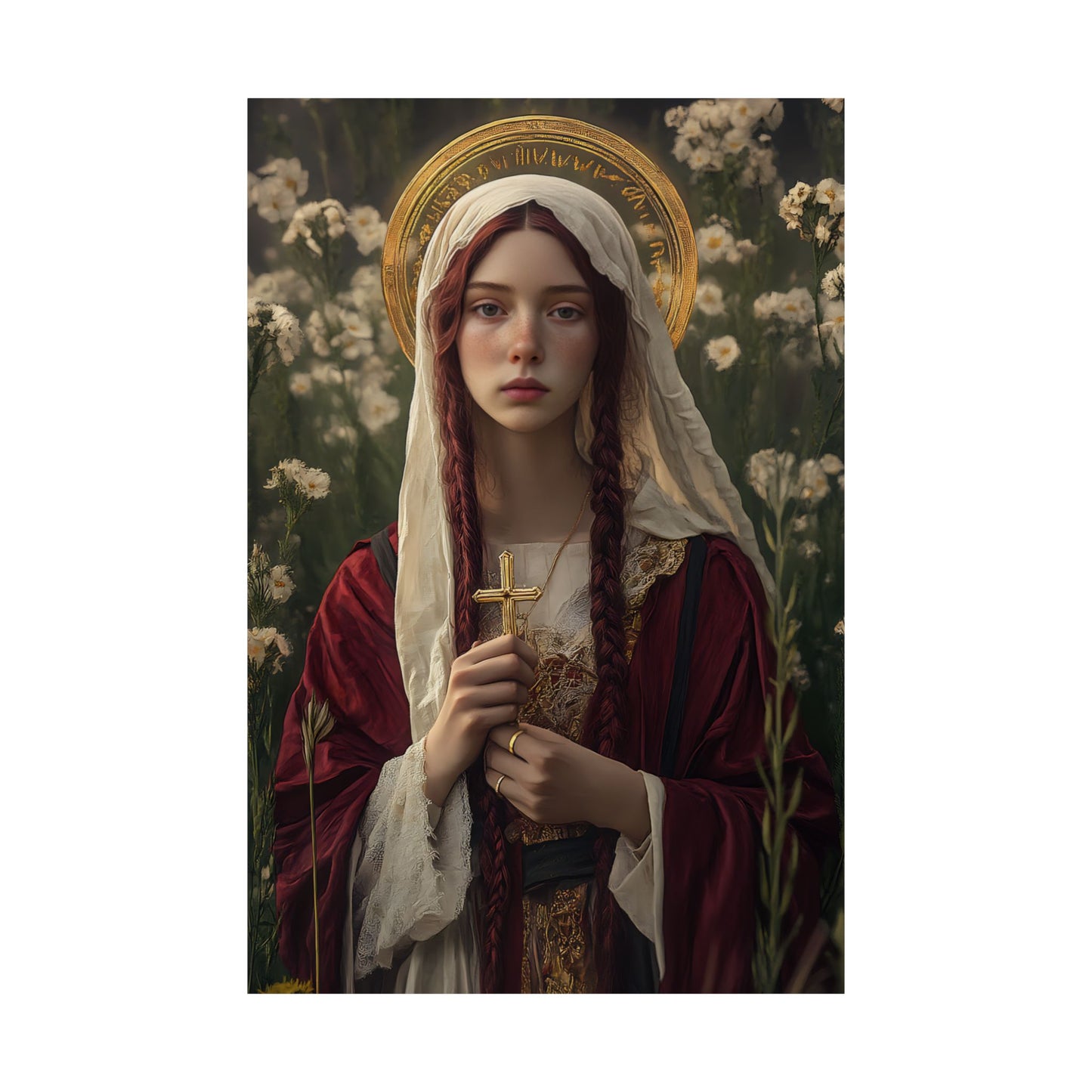 Saint Hilaria - Sanctified Souls Print - Multiple Sizes - Premium Matte Vertical Posters