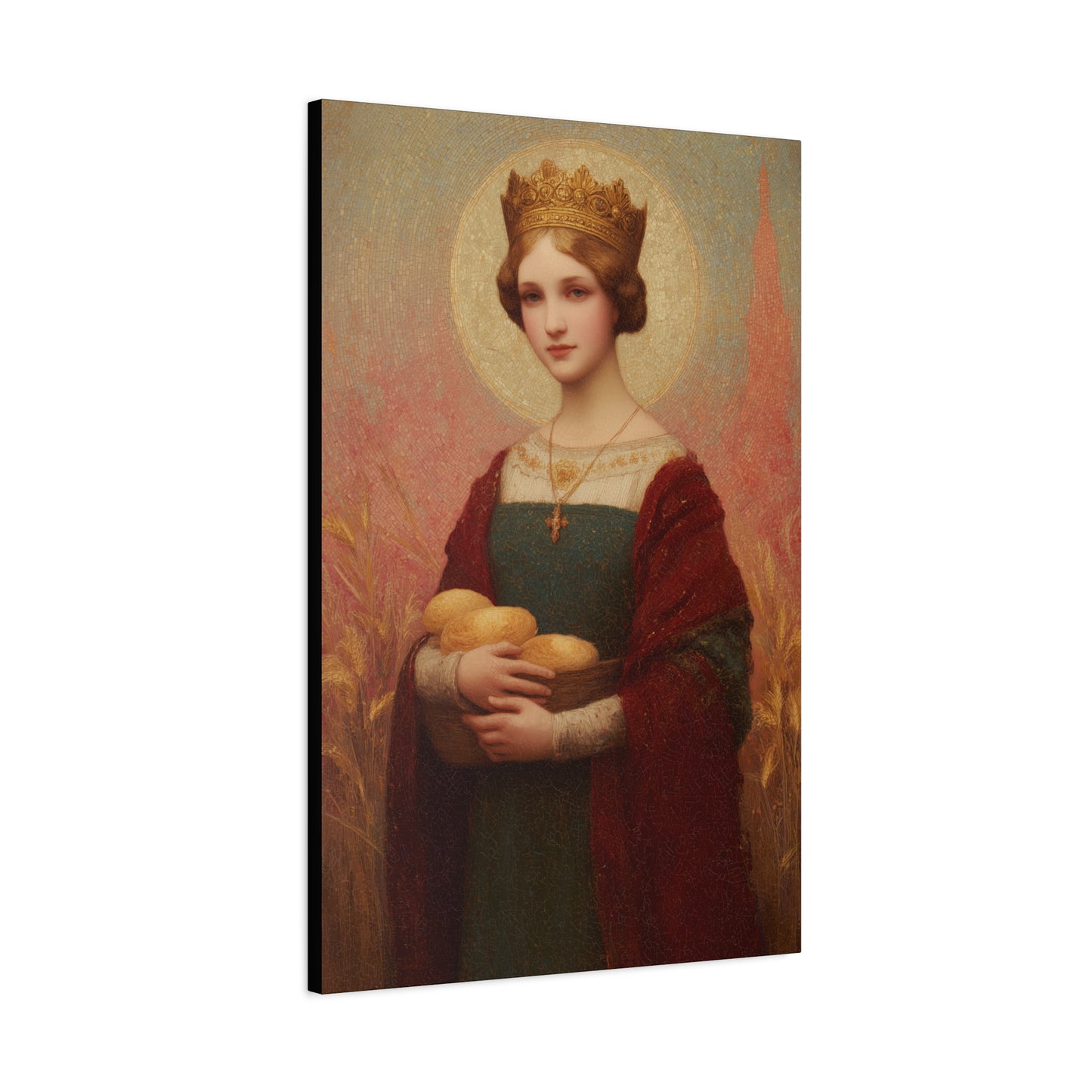 Saint Elizabeth of Hungary - Gallery Wrapped Canvas - Print - Religious Art for your Home - Catholic Patron Saint Art - Princess