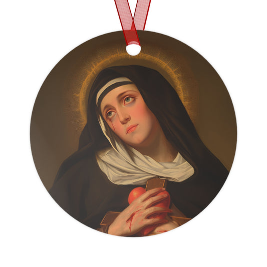 Saint Veronica Giuliani Metal Ornament - Religious Holiday Christmas Ornament and Keepsake - Catholic Keepsake
