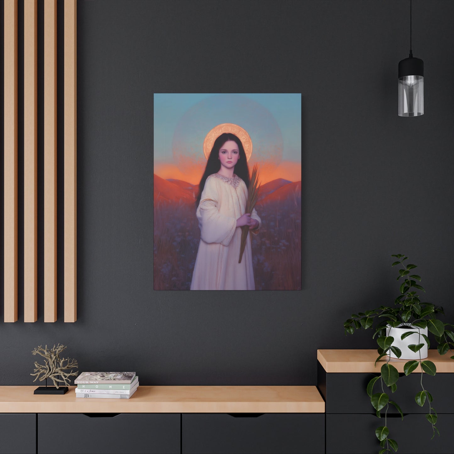 Saint Hope - Multiple Sizes - Catholic Home art - Museum Wrapped Canvas - Sanctified Souls Print - Martyr Saint