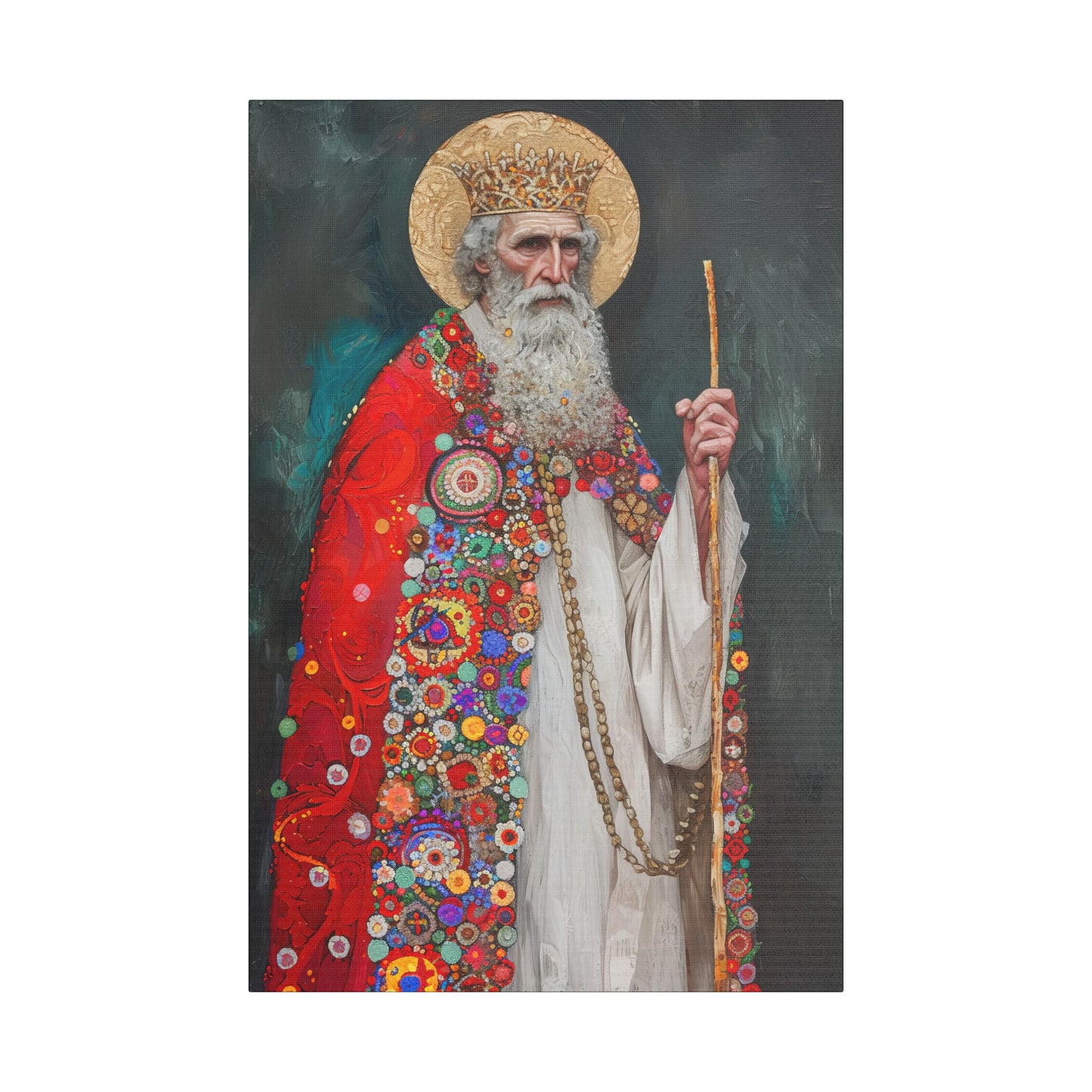 Saint Richard the Pilgrim / Richard of Wessex - Museum Wrapped Canvas - Sanctified Souls Print - Religious Art for your Home