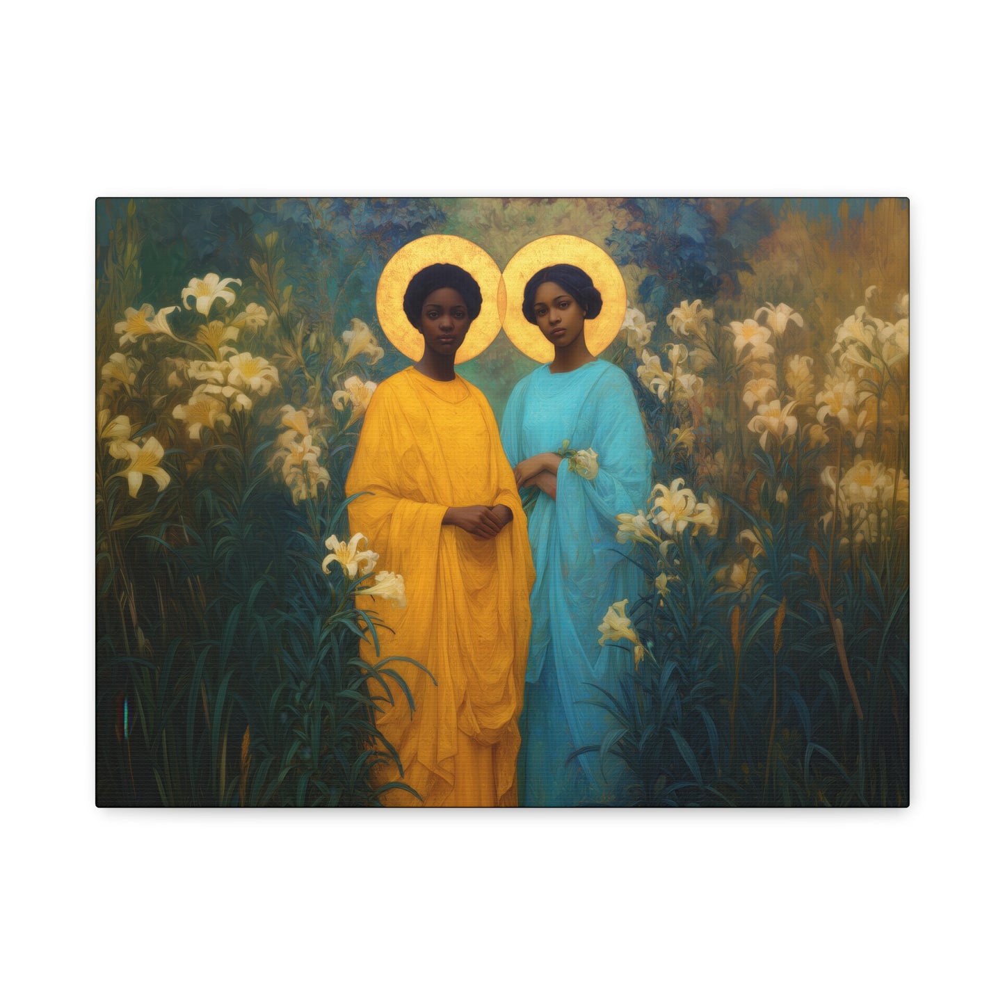 Saint Perpetua and Saint Felicity -  Museum Wrapped Canvas - Sanctified Souls Print - Religious Art for your Home - Catholic Saint Art
