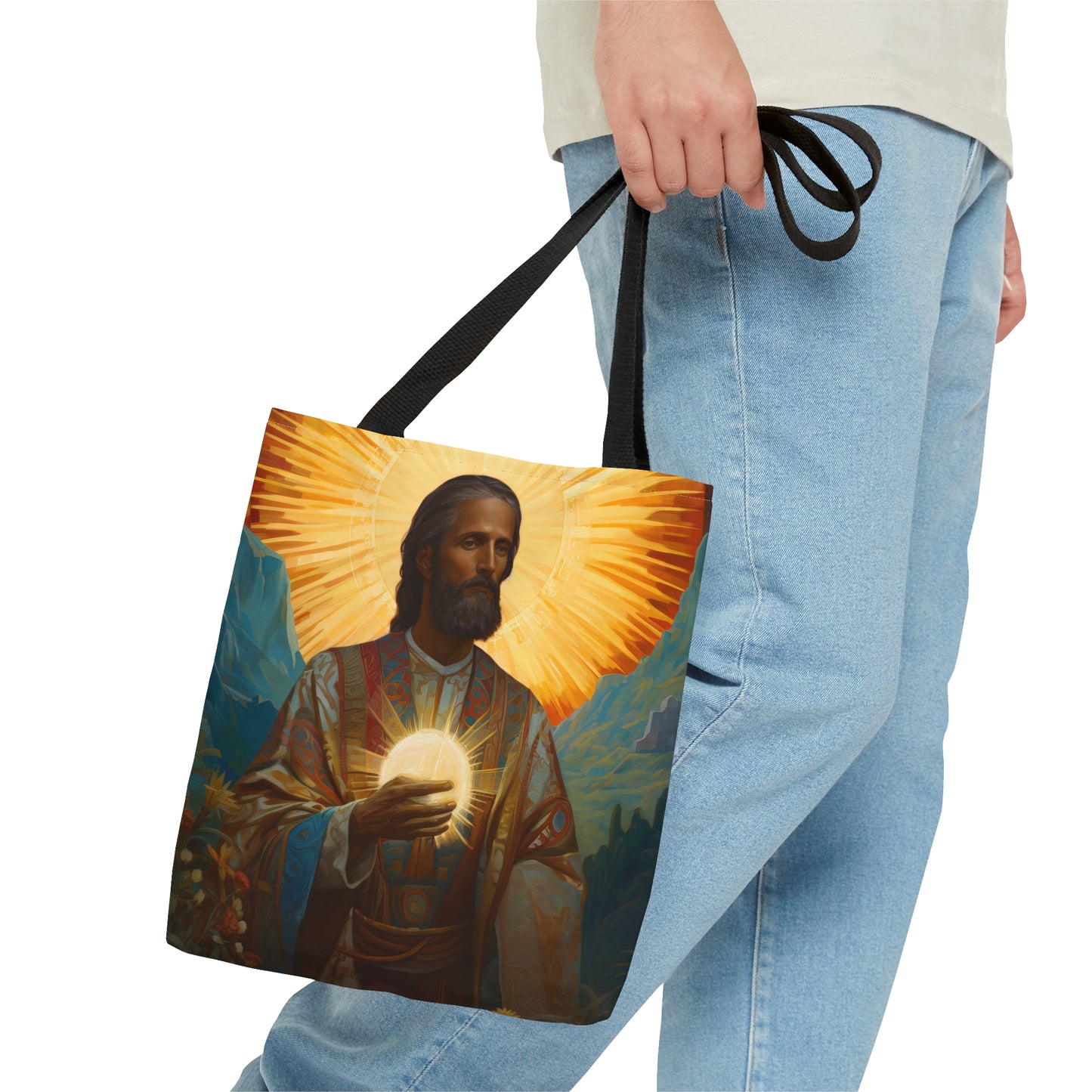 Saint Benignus of Dijon Tote Bag - Large Medium Small Faith Art Bag - Gift for Catholic - religious art purse - all over print