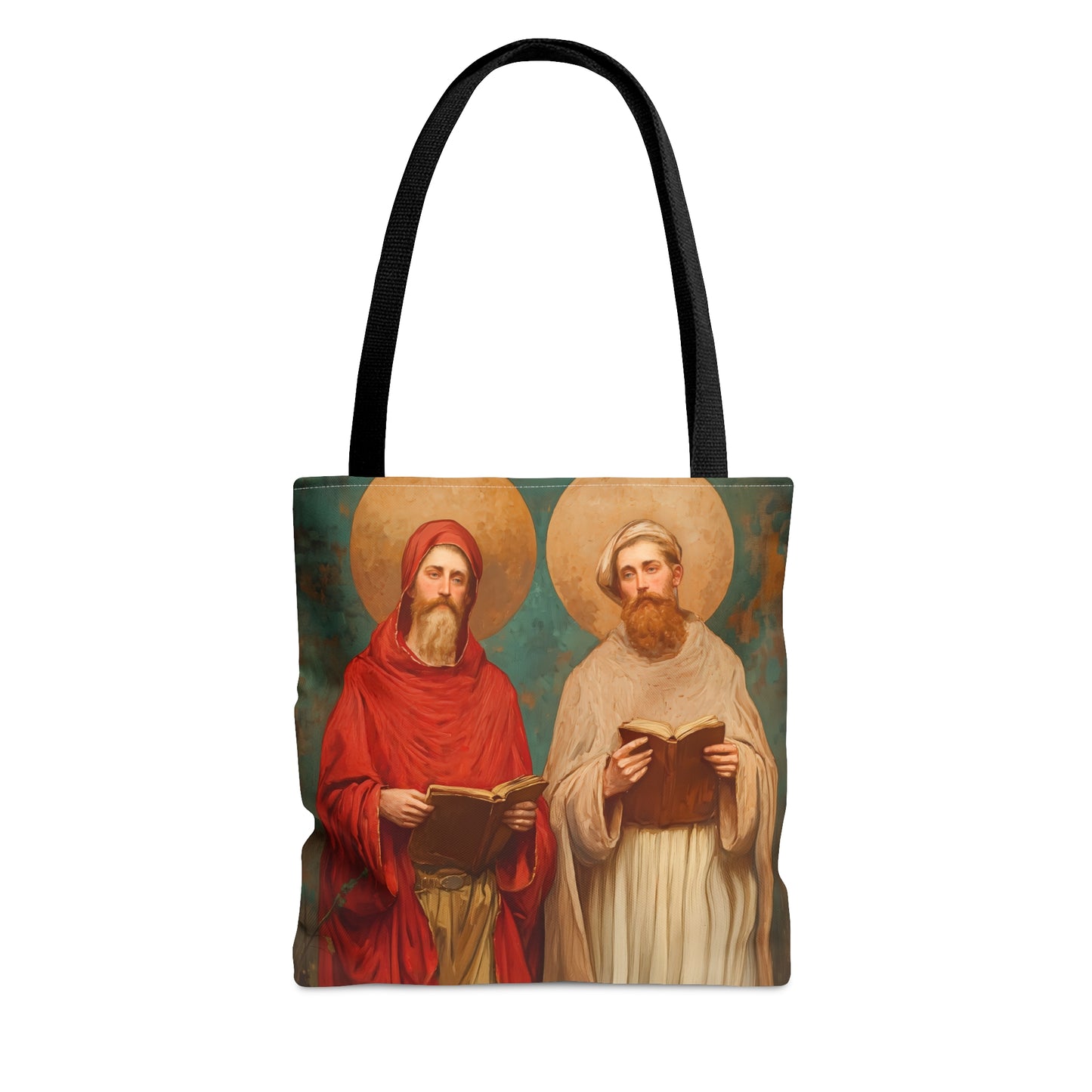 Saints Cosmas and Damian - Tote Bag - Large Medium Small Faith Art Bag - Bible Study Faith Purse - Double Sided Prayer Tote