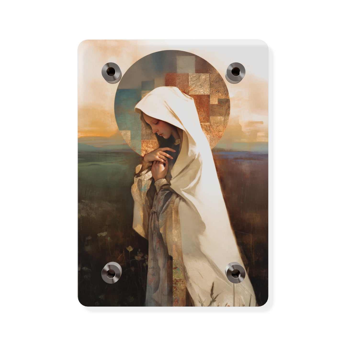 Our Lady of the Prairie Wall Art Panel - Ready to Hang Acrylic Print - Catholic Saint Art - Patron Saint Print