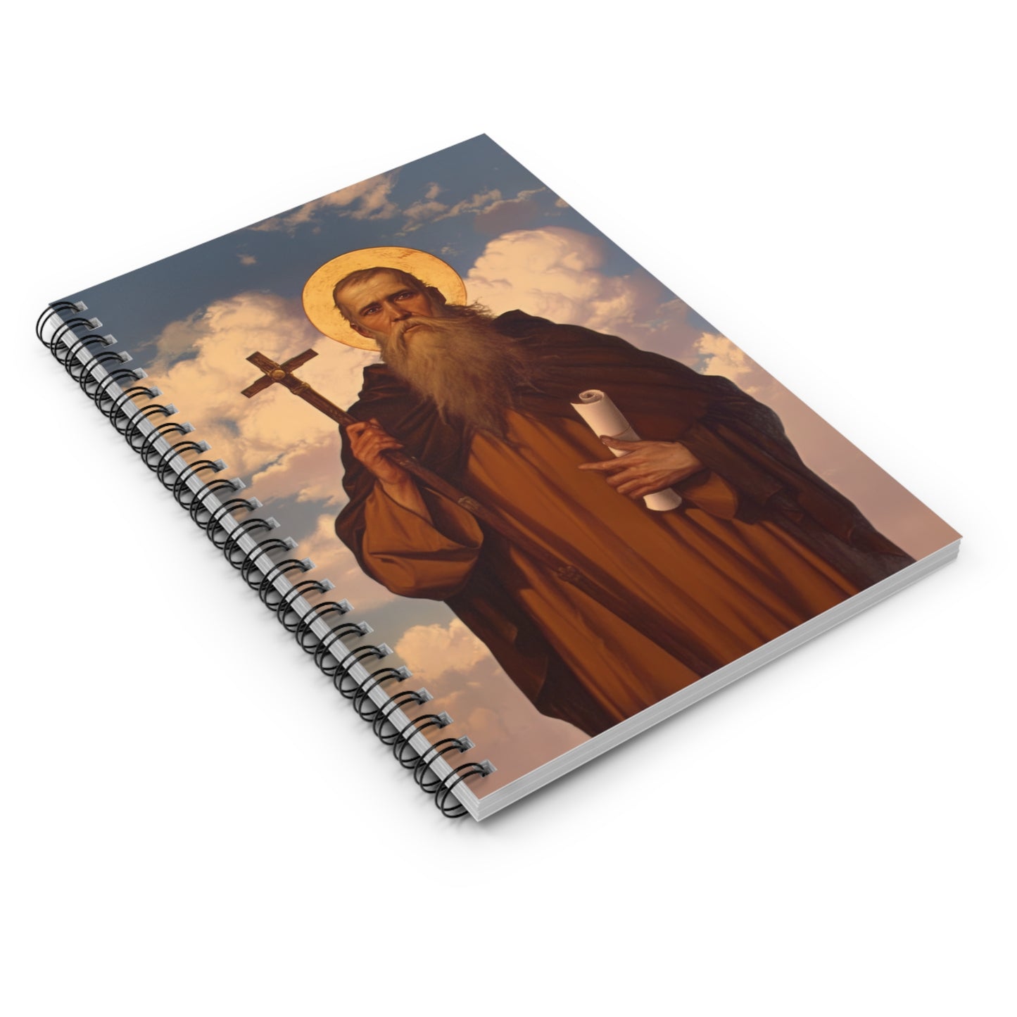 Saint Joannicus the Great / Loannikios of Mount Olympus - Sanctified Souls Art - Religious Based Notebook - Spiral Notebook