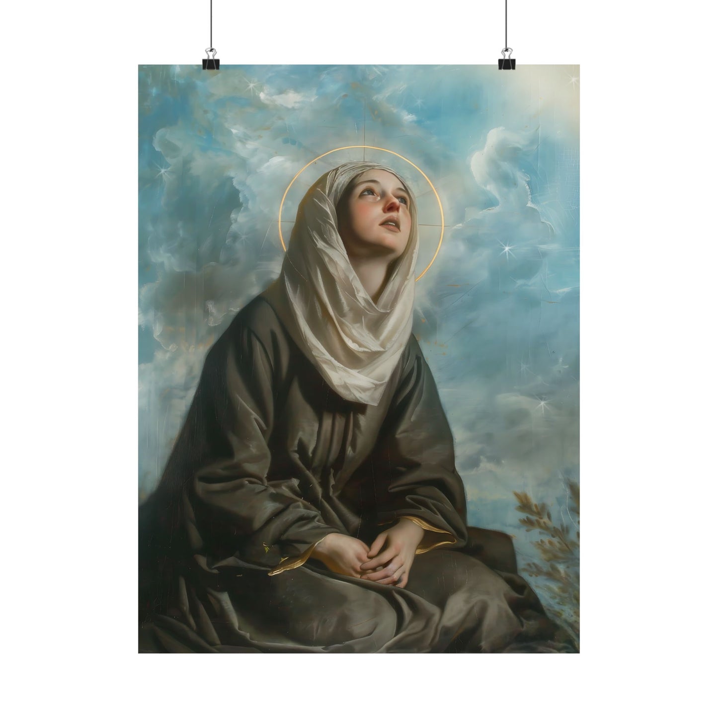 Saint Margaret of Cortona - Sanctified Souls Print - Multiple Sizes - Premium Matte Vertical Posters