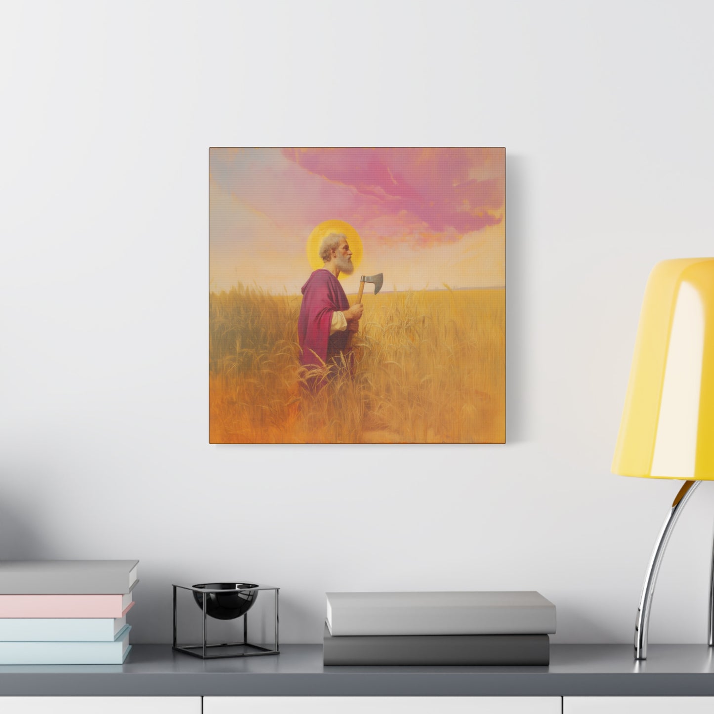 Saint Matthias -  Museum Wrapped Canvas - Sanctified Souls Print - Religious Art for your Home - Catholic Patron Saint Art