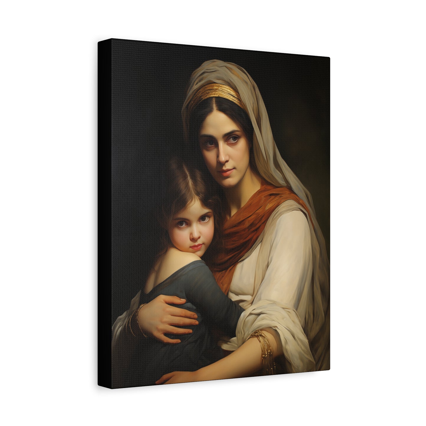 Saint Anne mother of Mary the Blessed Virgin - Museum Wrapped Canvas - Sanctified Souls Print - Religious Art for your Home