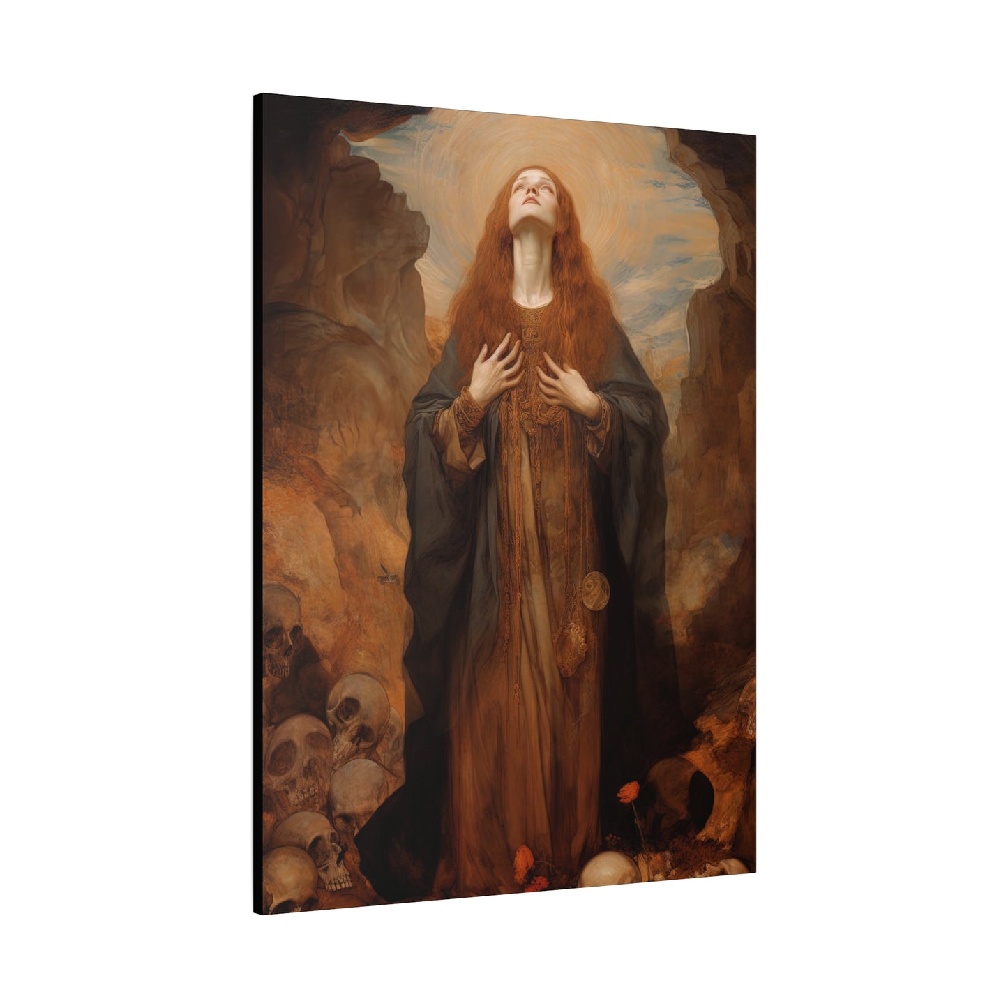 Saint Rosalia - Museum Wrapped Canvas - Sanctified Souls Print - Religious Art for your Home