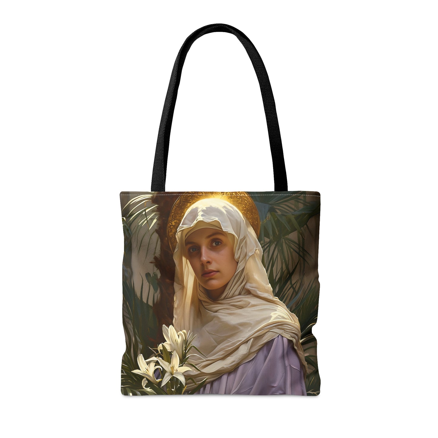 Saint Adele Tote Bag - Large Medium Small Faith Art Bag - Re usable Tote Purse - Double Sided - Catholic Art Bag