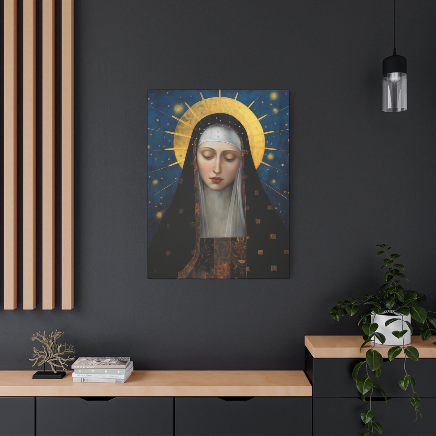 Saint Brigid of Sweden Canvas Print - Multiple Sizes - Catholic Home art - Museum Wrapped Canvas - Sanctified Souls Print