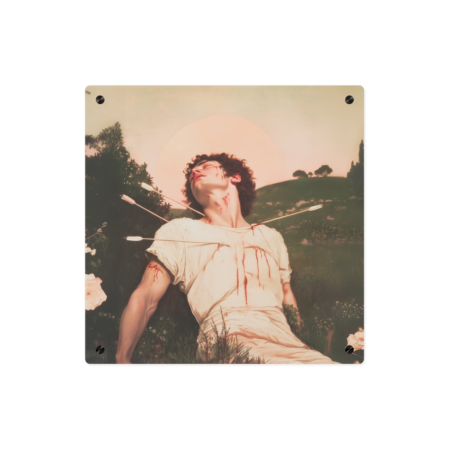 Saint Sebastian Wall Art Panel - Ready to Hang Acrylic Print - Catholic Saint Art - Patron Saint Print - No Frame needed