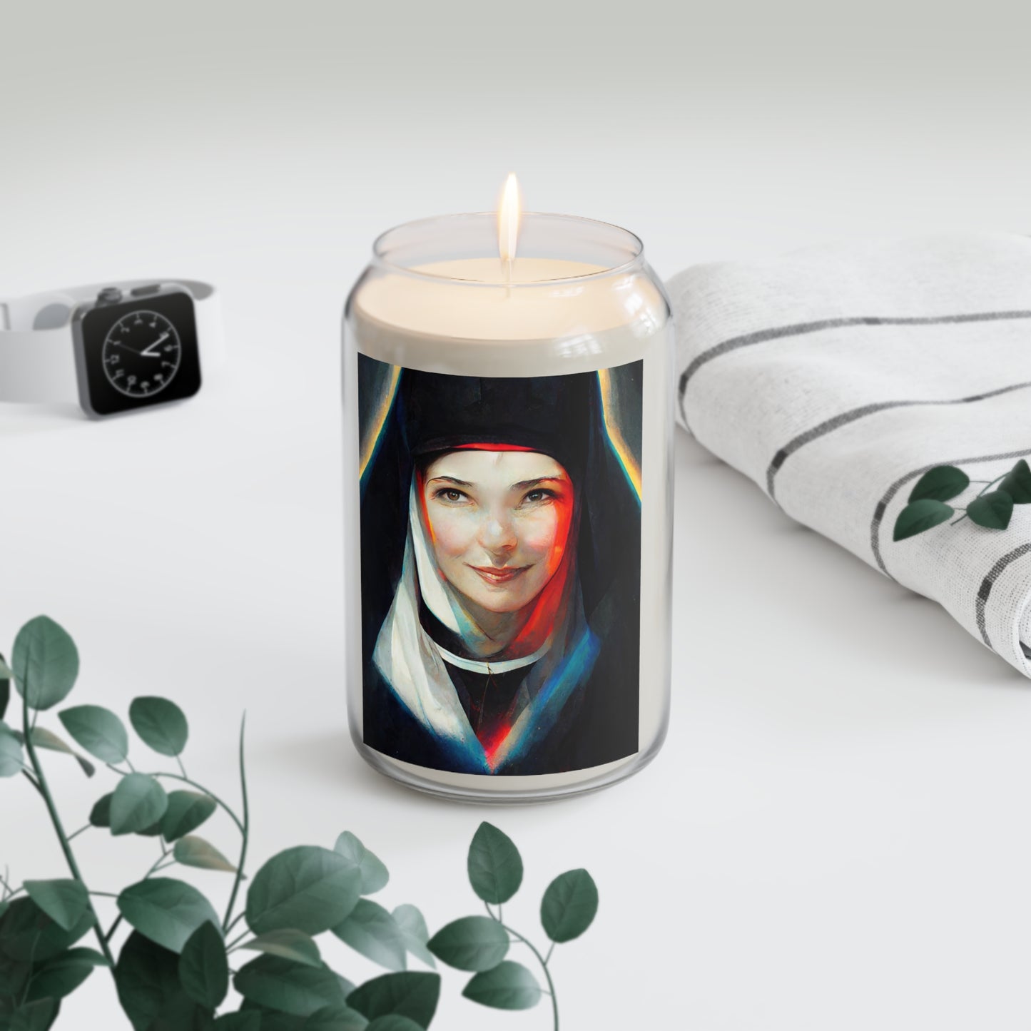 Saint Maria Faustina Kowalska  - Scented Prayer Candle, 13.75oz - Tall Size - Religious Prayer Candle - Catholic Art