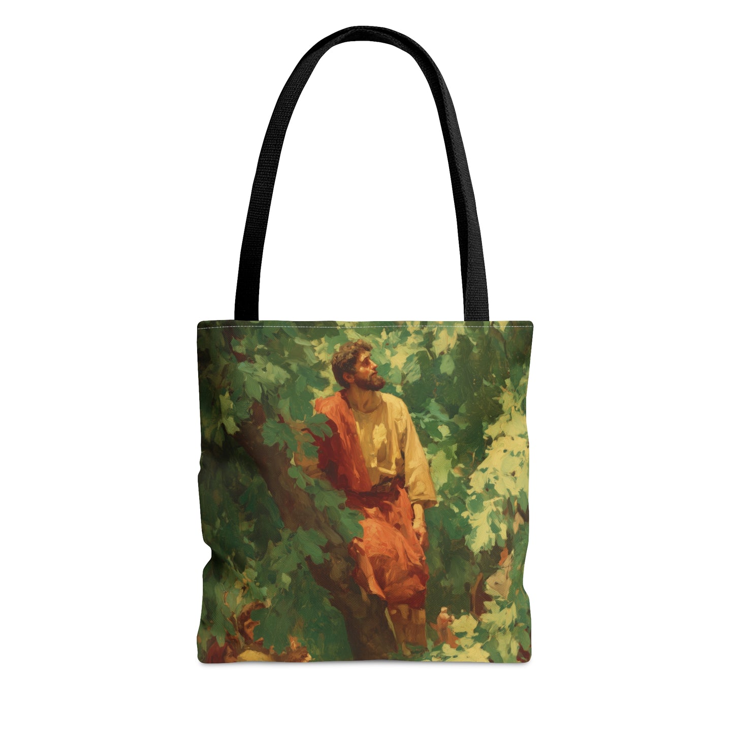 Zacchaeus - Tote Bag - Large Medium Small Faith Art Bag - Catholic Faith Purse