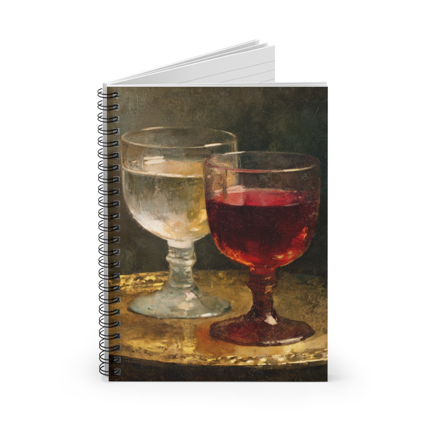 Cana and the Miracle of Abundance - Water into Wine - Sanctified Souls Art - Religious Based Notebook - Spiral Notebook