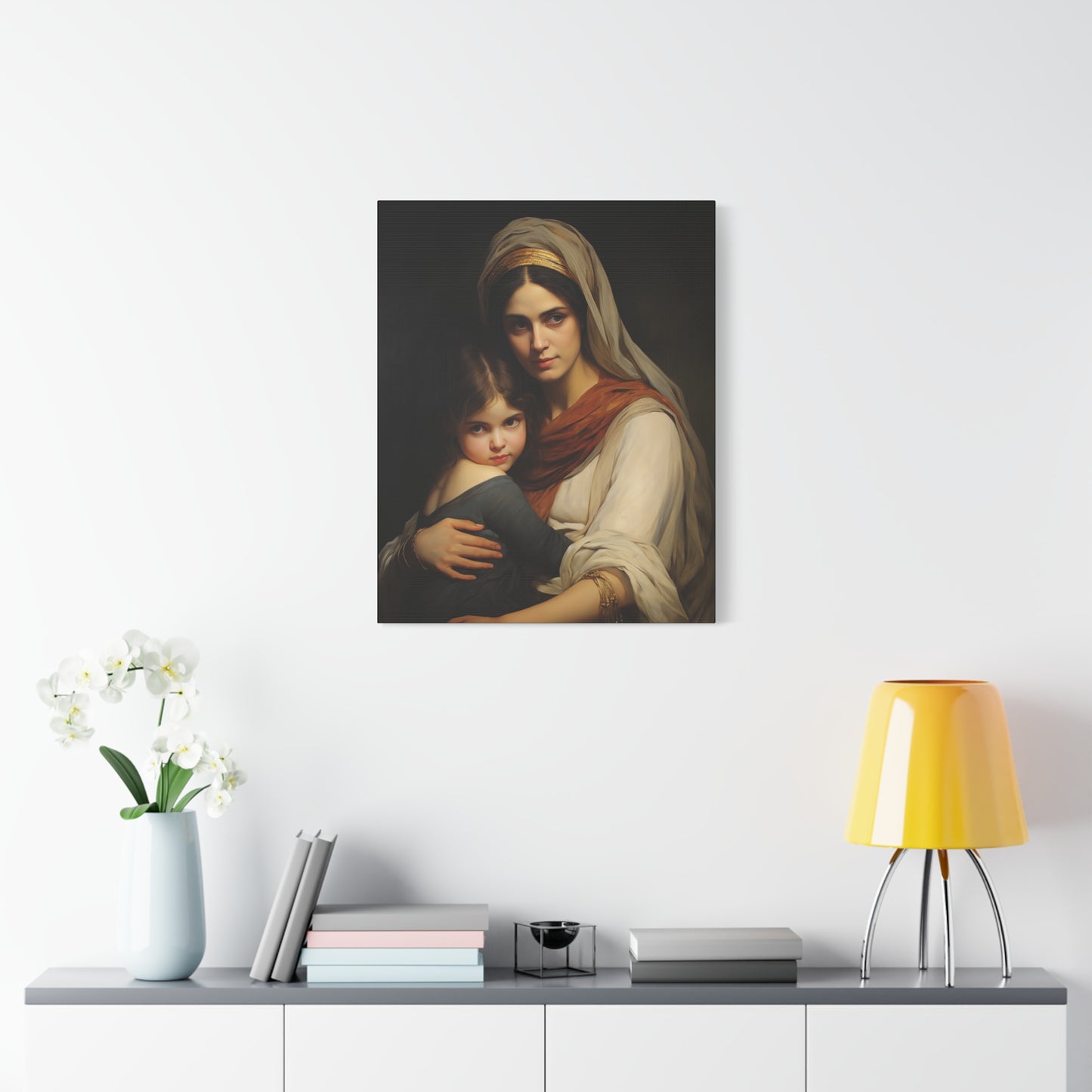 Saint Anne mother of Mary the Blessed Virgin - Museum Wrapped Canvas - Sanctified Souls Print - Religious Art for your Home