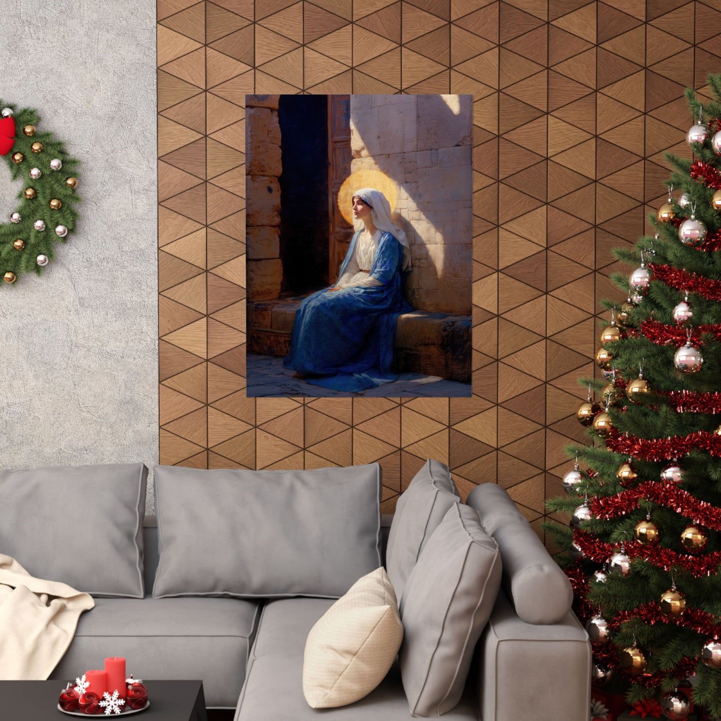 The Quiet Fiat That Split the Darkness, Mary's Yes - Sanctified Souls Print - Multiple Sizes - Premium Matte Vertical Posters