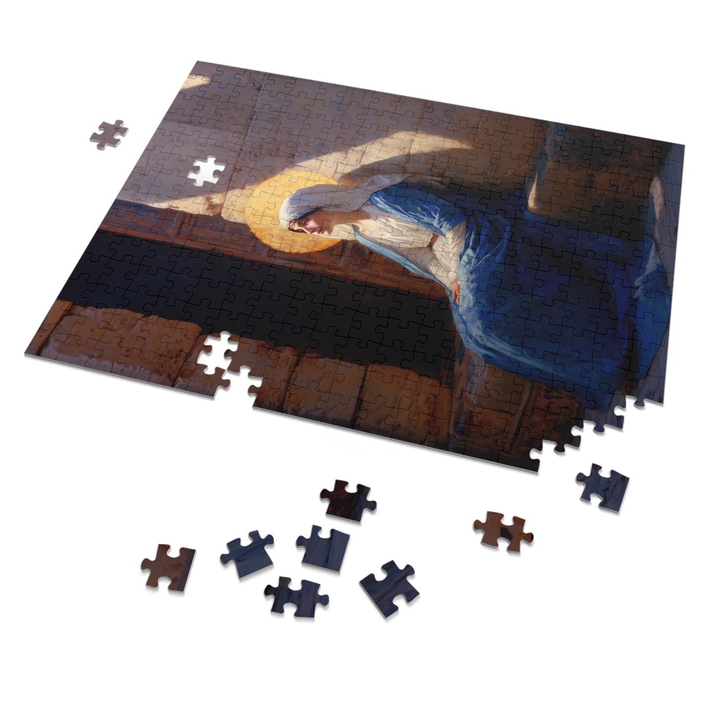 The Quiet Fiat That Split the Darkness, Mary's Yes - Puzzle & Keepsake Tin - Religious Jigsaw Puzzle (30, 110, 252, 500,1000-Piece)