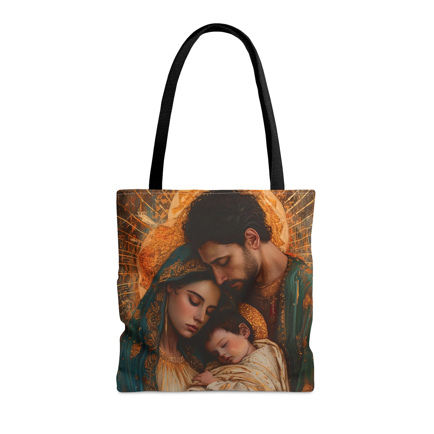Divine Harmony - The Holy Family Tote Bag - Purse - Three sizes - Large Medium Small Art Bag - Catholic faith carry-all purse - Double Sided