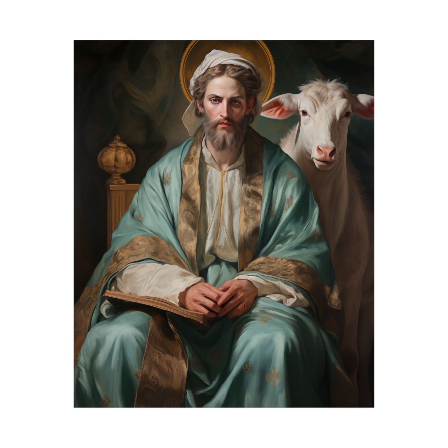 Saint Luke the Evangelist - Sanctified Souls Print - Multiple Sizes - Premium Matte Vertical Posters