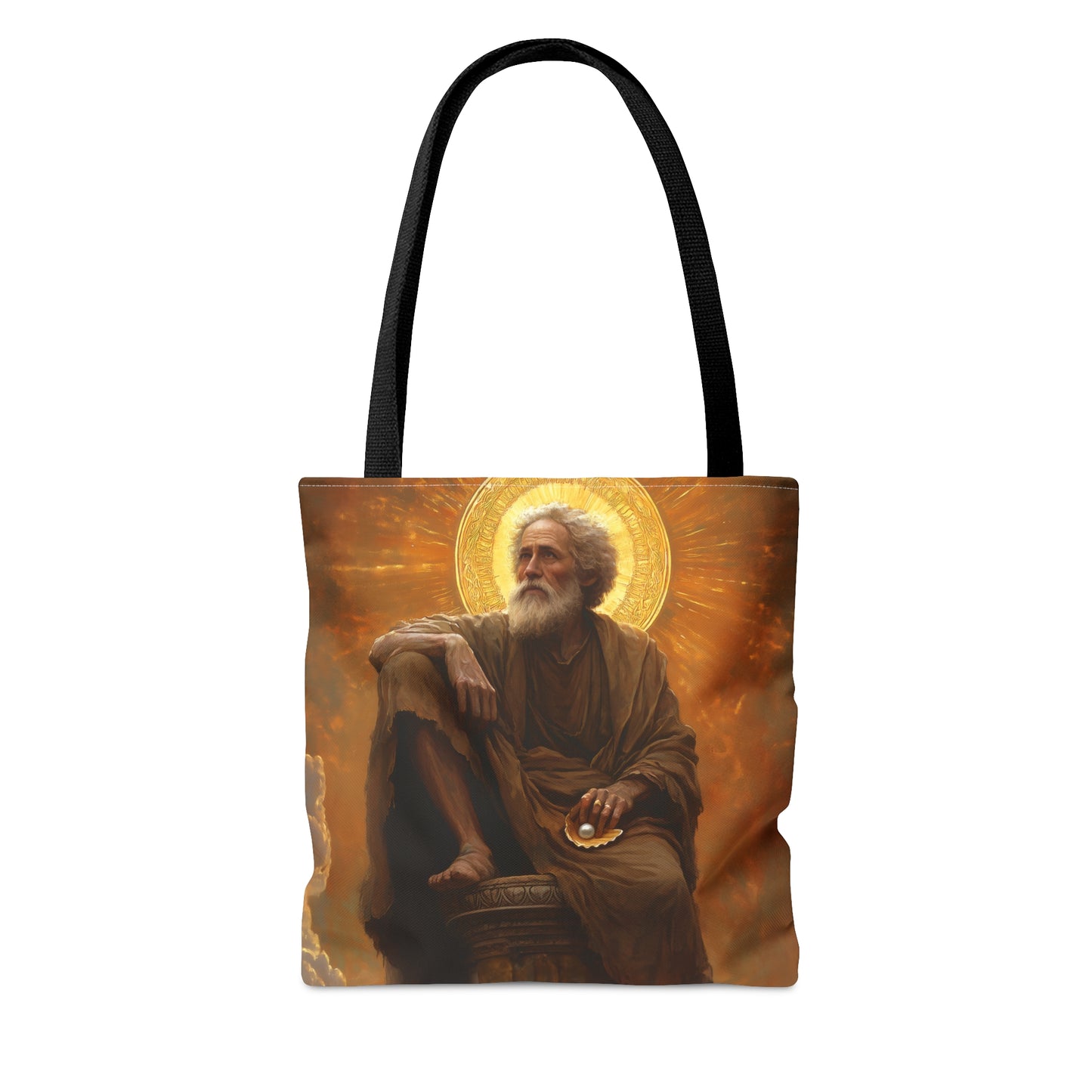 Saint Simeon Stylites Tote Bag - Large Medium Small Faith Art Bag - Catholic Faith Purse - Religious - Prayer Bag - Devotional Purse