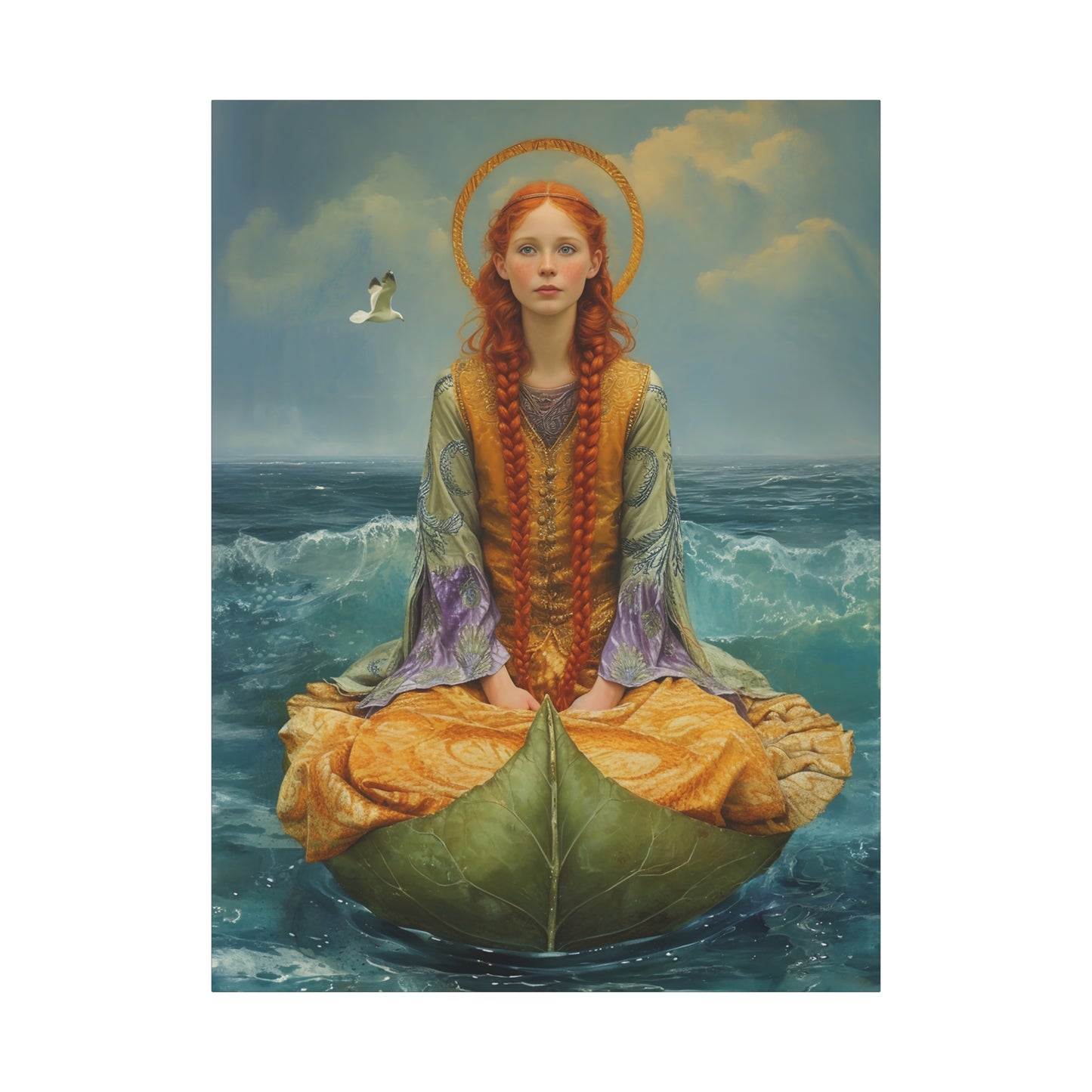 Saint Ia of Cornwall - Museum Wrapped Canvas - Sanctified Souls Print - Religious Art for your Home