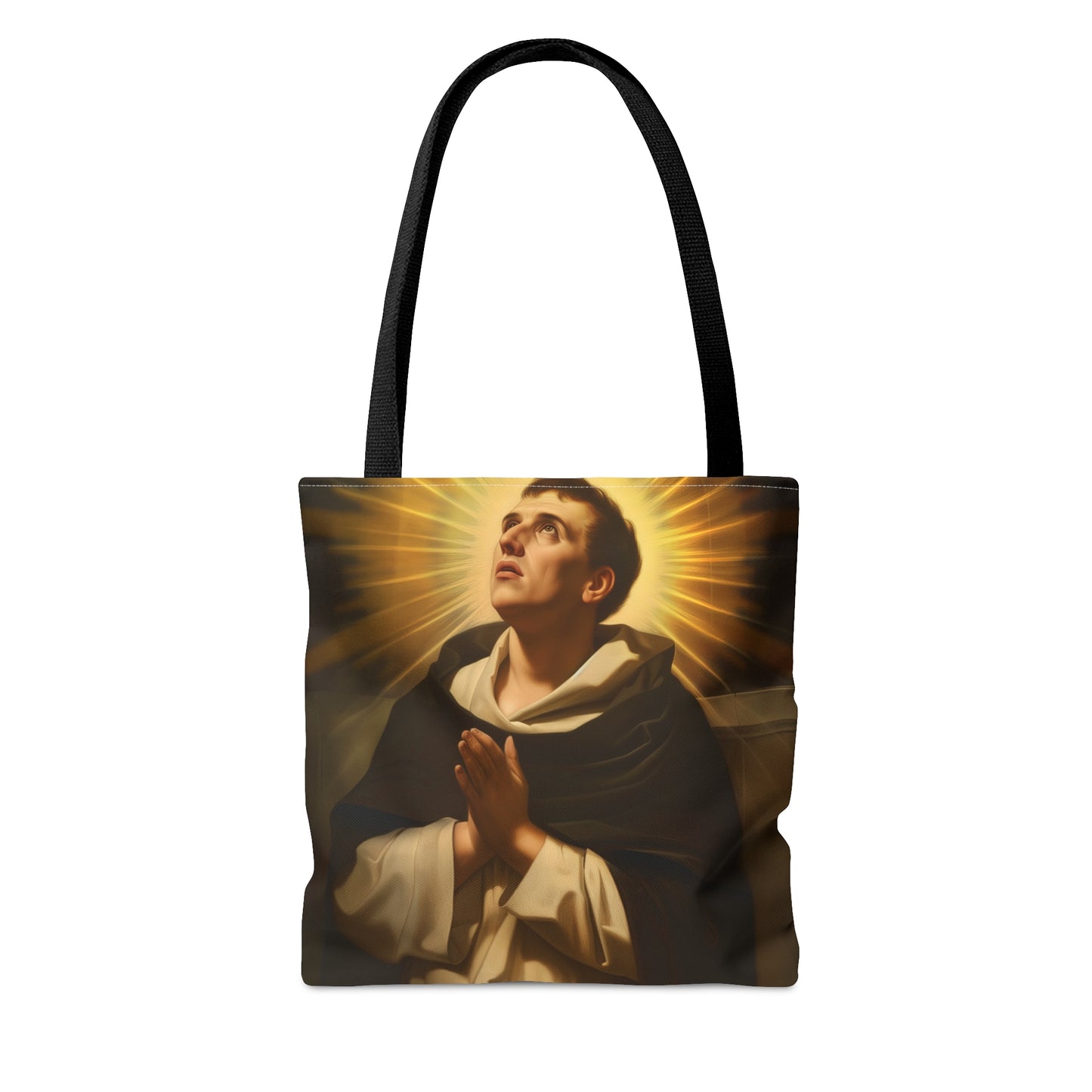 Saint Thomas Aquinas Tote Bag - Three sizes - Large Medium Small Faith Art Bag - Catholic purse - Double Sided - Patron Saint Art