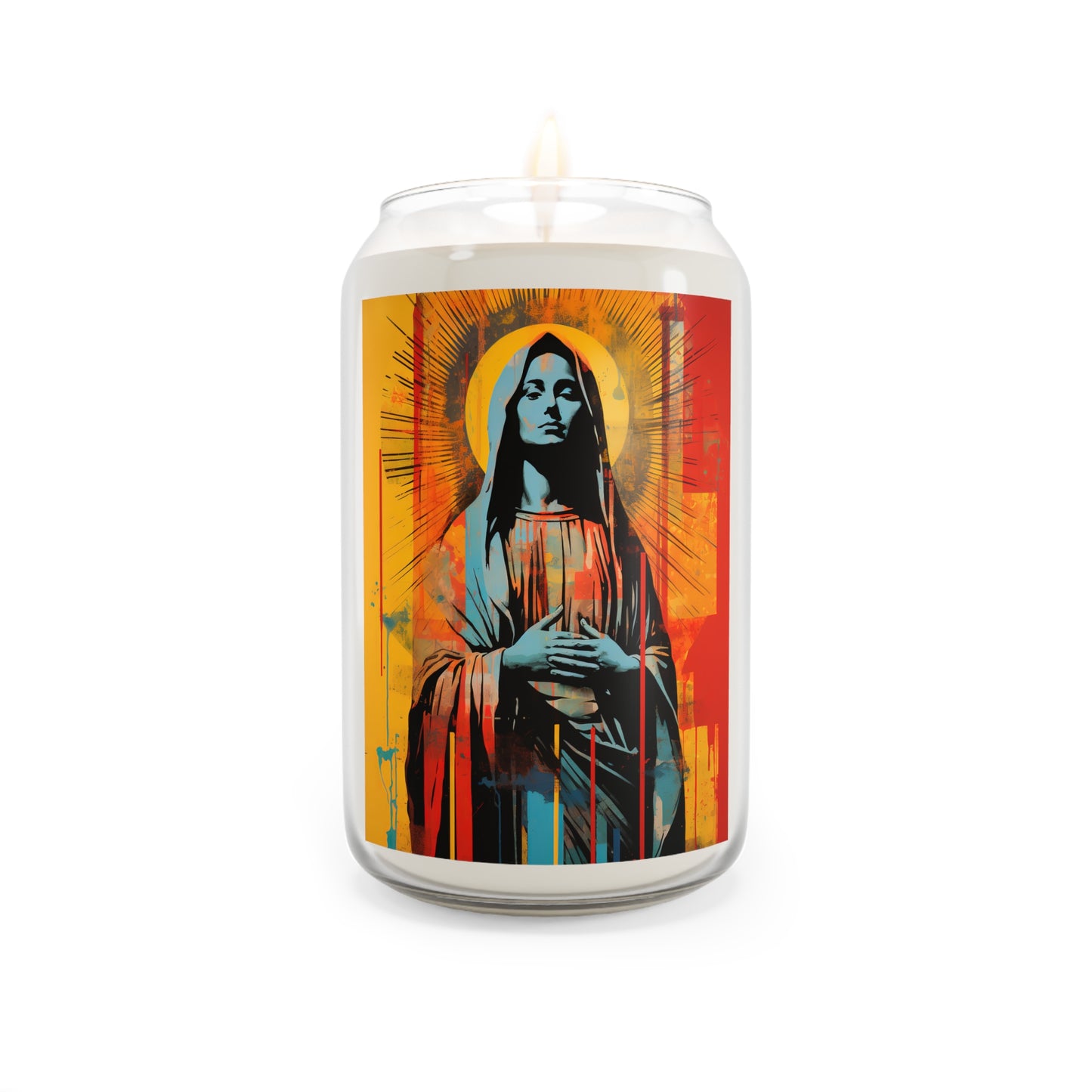Mary's Light - Virgin Mary Art - Scented Prayer Candle, 13.75oz - Tall Size - Religious Prayer Candle - Catholic Art - Religious Gift