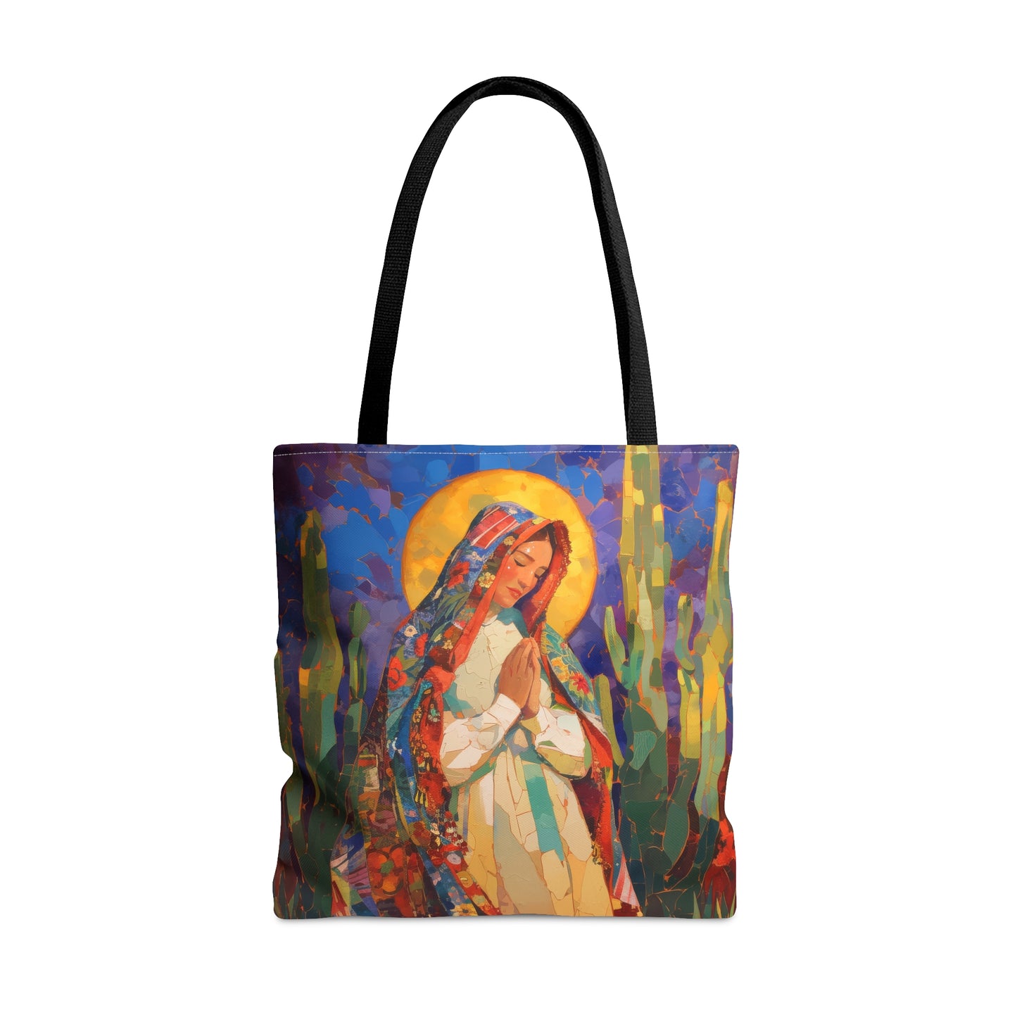 Radiant Light of Our Lady of Guadalupe Tote Bag - Large Medium Small Faith Art Bag - Catholic Faith Purse - Religious Carry All