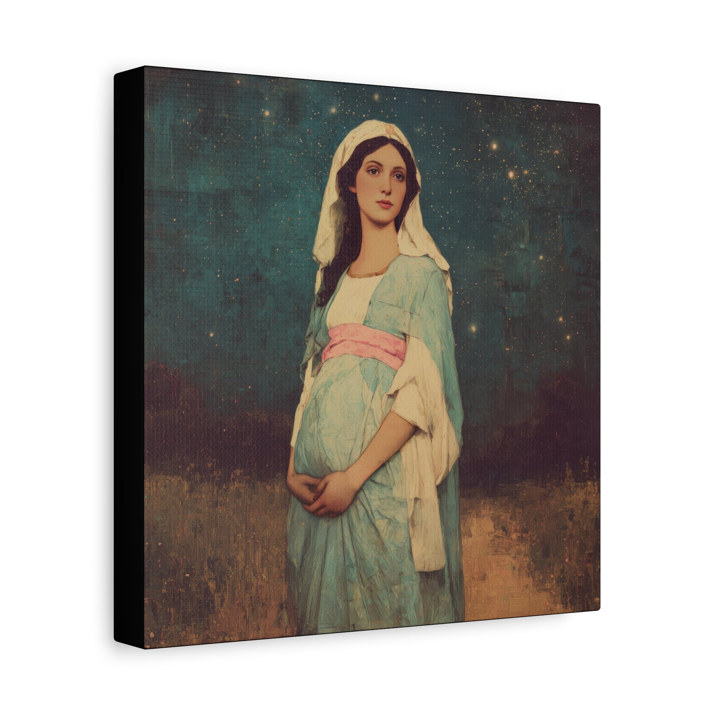 Our Lady of 'O' - Our Lady of Expectation - Mother Mary - Marian Art - Gallery Wrapped Canvas - Print - Catholic Art Print