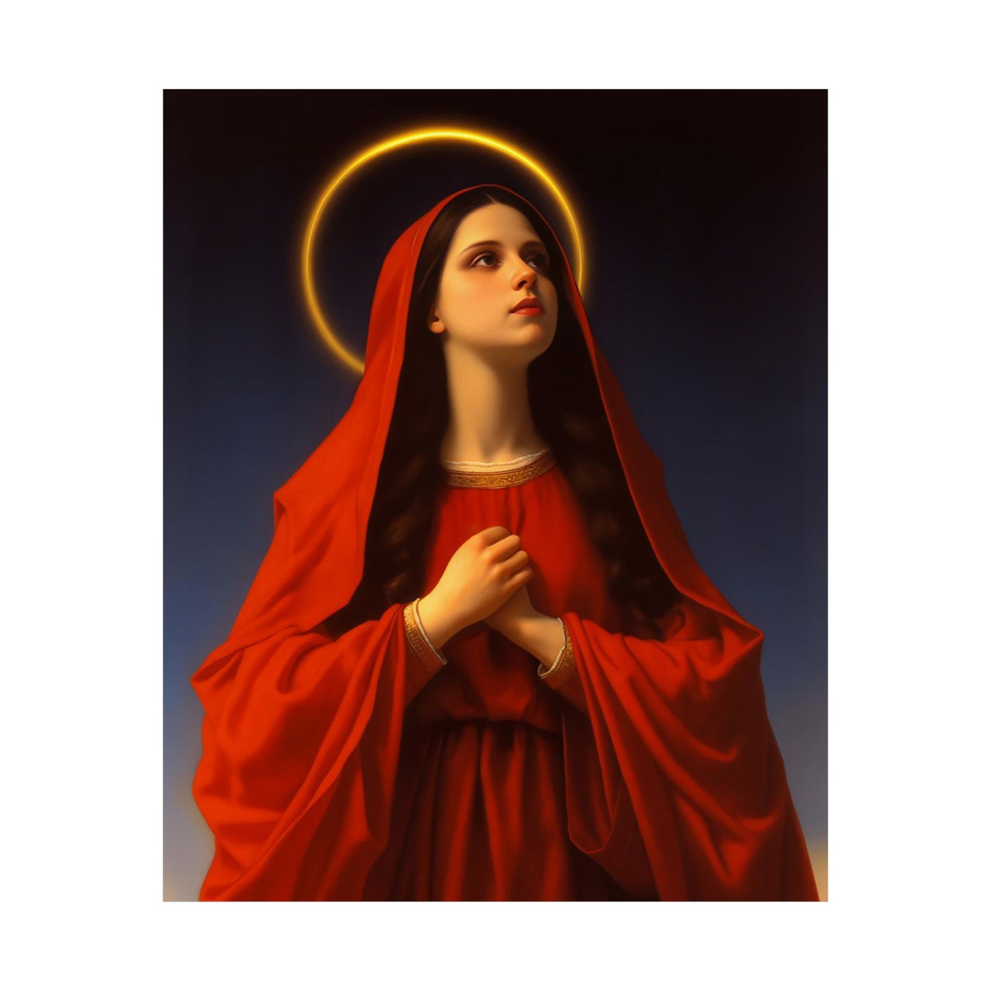 Mary the Blessed Virgin - Sanctified Souls Print - Multiple Sizes - Premium Matte Vertical Posters - Virgin Mary