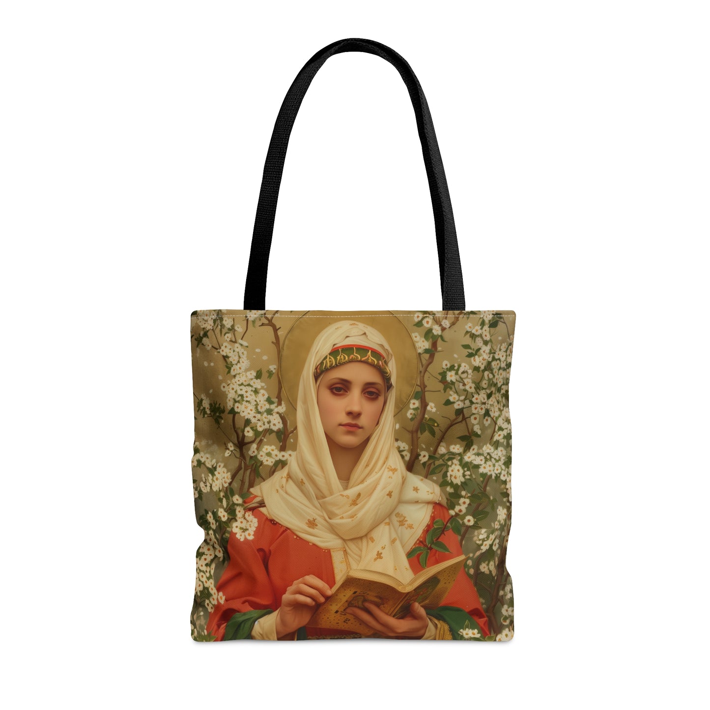 Saint Amelia / Saint Amalberga Tote Bag - Large Medium Small Faith Art Bag - Catholic Faith Purse - Religious Carry All