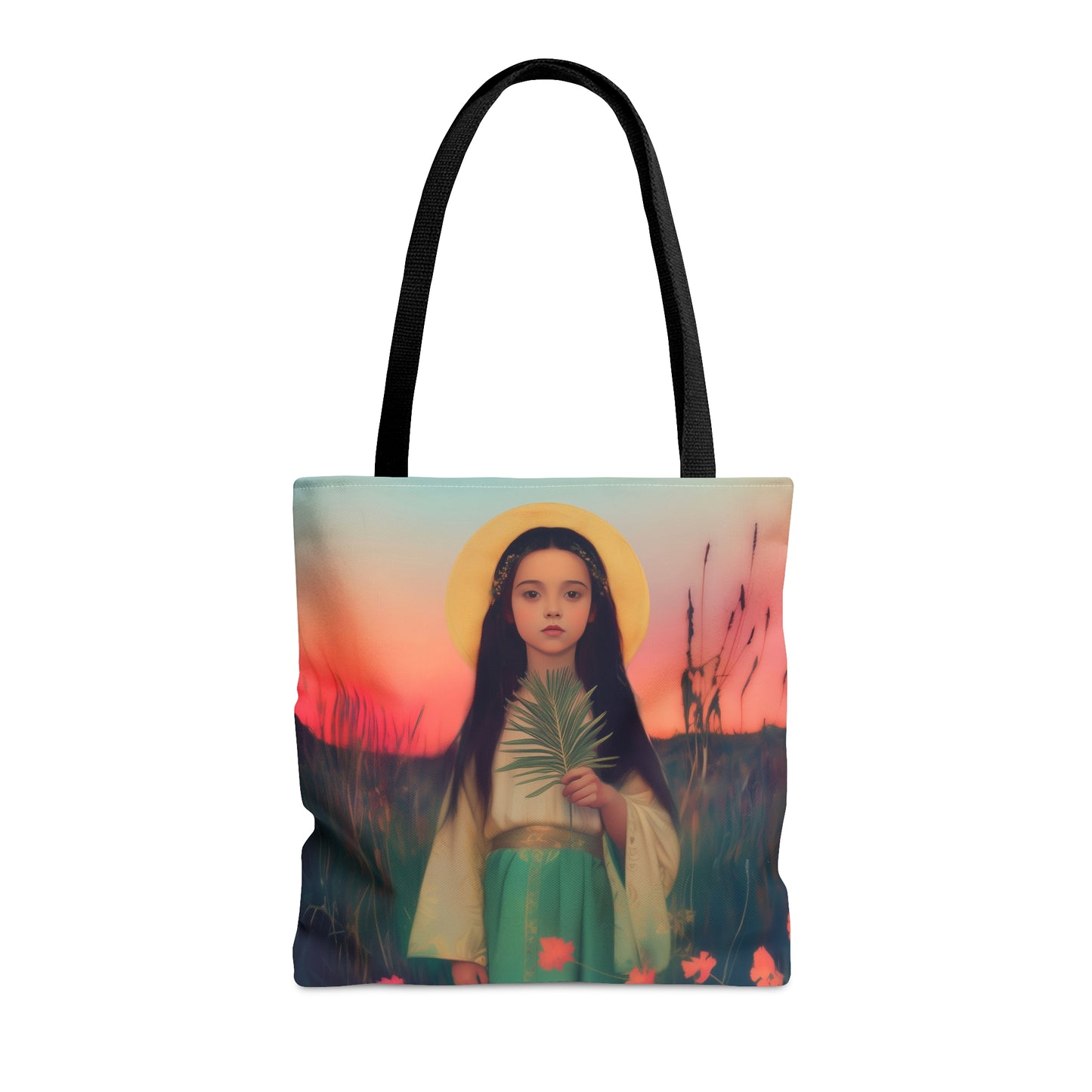 Saint Charity - Tote Bag - Large Medium Small Faith Art Bag - Bible Study Faith Purse - Double Sided Prayer Tote - Catholic Saint