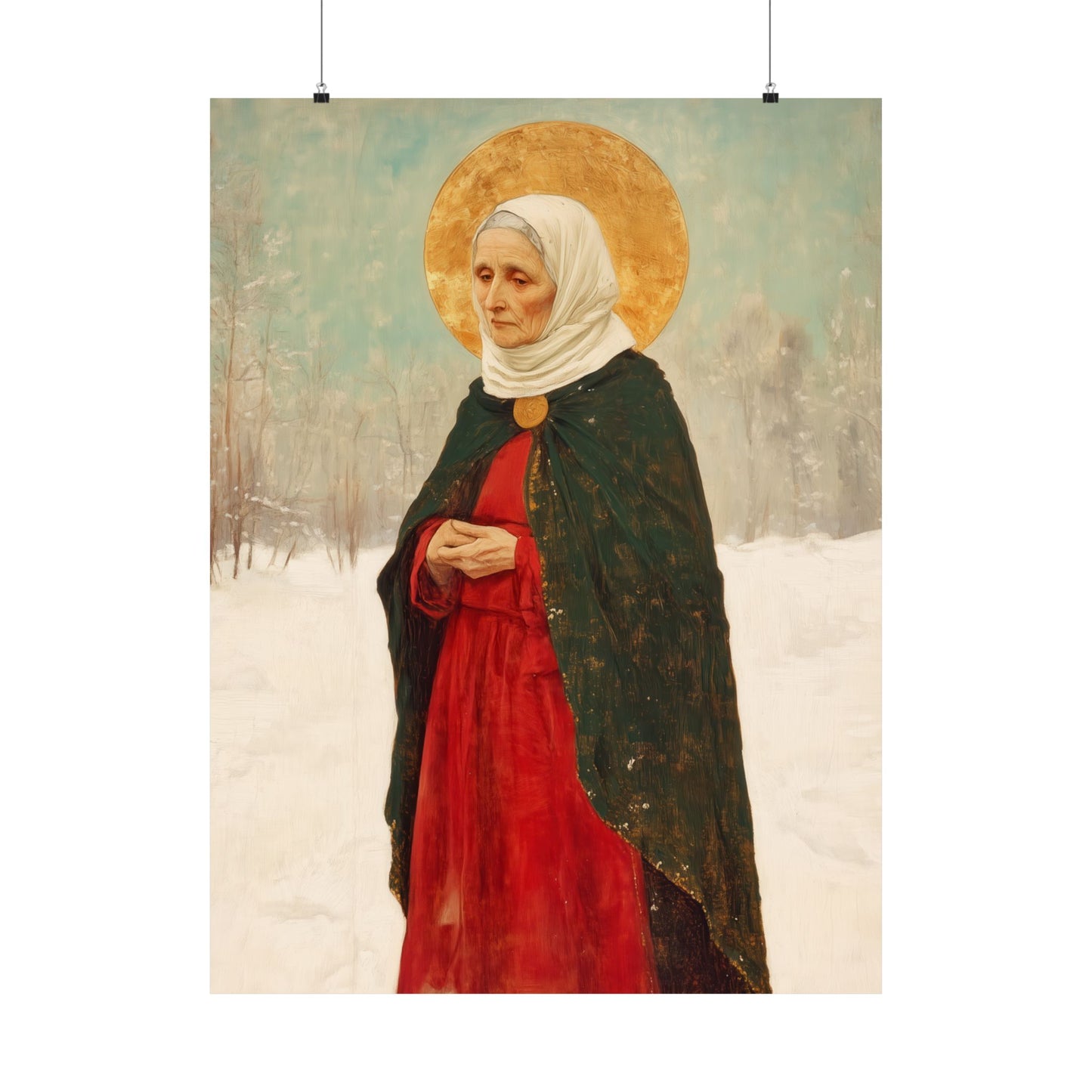 Saint Xenia - Russian Saint Art - Sanctified Souls Print - Multiple Sizes - Premium Matte Vertical Posters