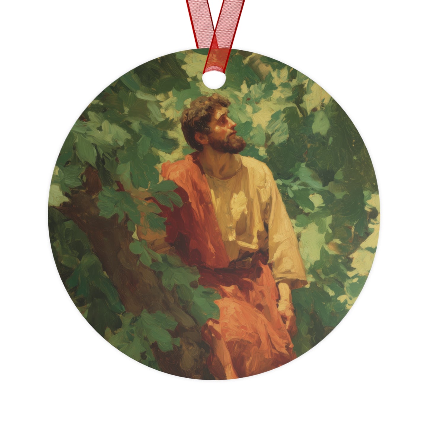 Zacchaeus - Metal Ornament - Religious Holiday Christmas Ornament and Keepsake