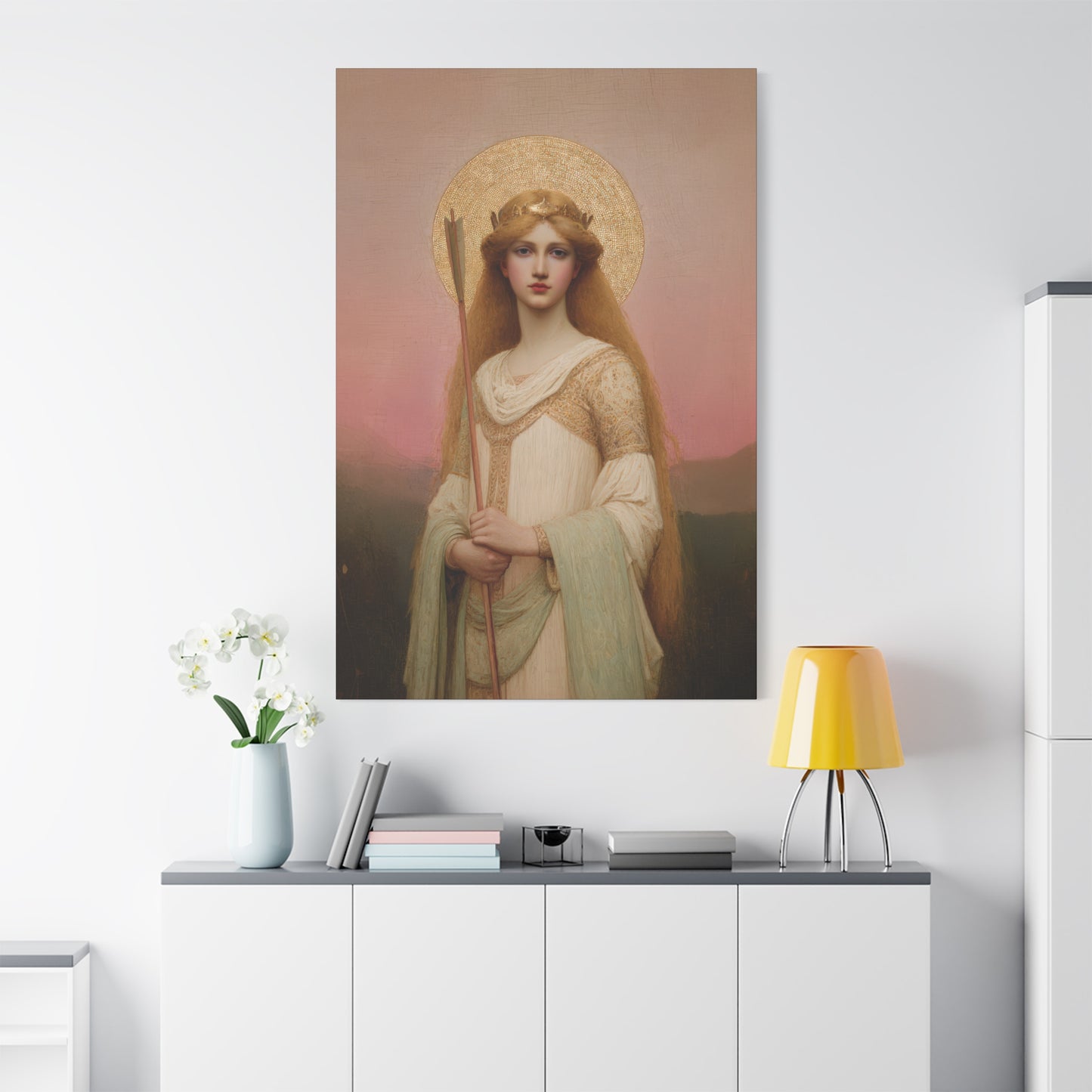 Saint Ursula -  Museum Wrapped Canvas - Sanctified Souls Print - Religious Art for your Home - Catholic Patron Saint Art