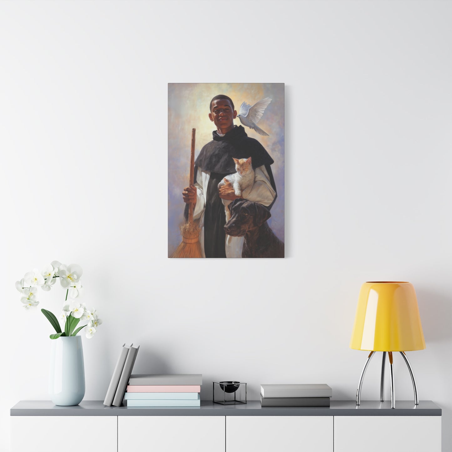 Saint Martin de Porres - Gallery Wrapped Canvas - Print - Religious Art for your Home - Catholic Art