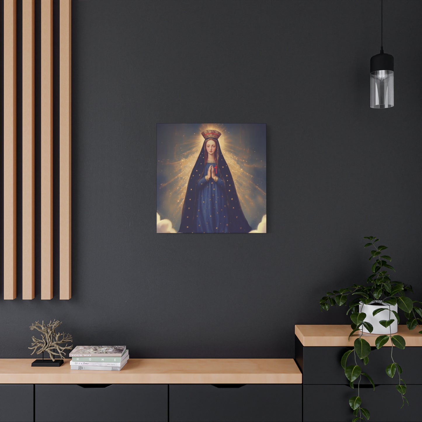 Our Lady of Pontmain - Multiple Sizes - Catholic Home art - Museum Wrapped Canvas - Sanctified Souls Print - Mother Mary Art