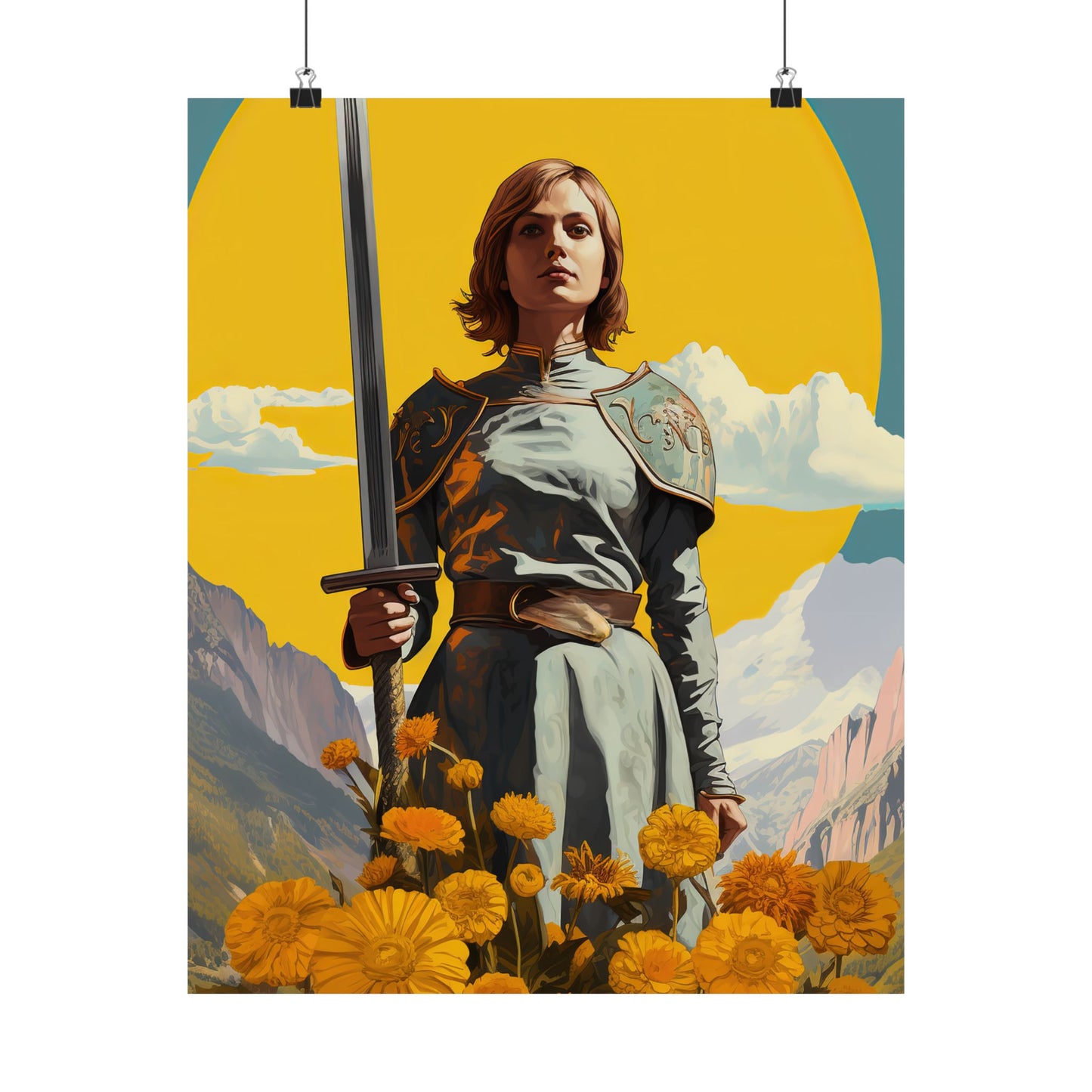 Saint Joan of Arc Print - Sanctified Souls Print - Multiple Sizes - Premium Matte Vertical Posters