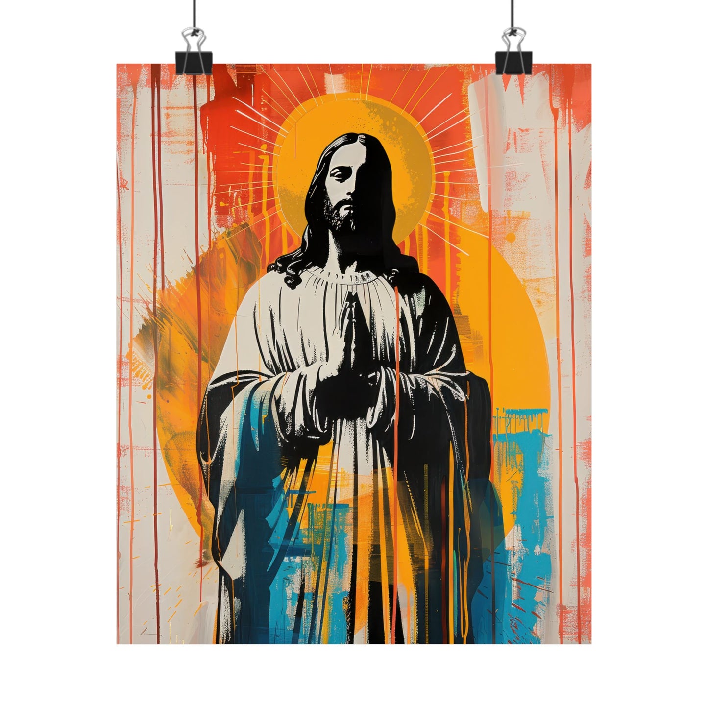 Jesus, King of Peace and Light - Sanctified Souls Print - Multiple Sizes - Premium Posters - Catholic Art - Christian painting