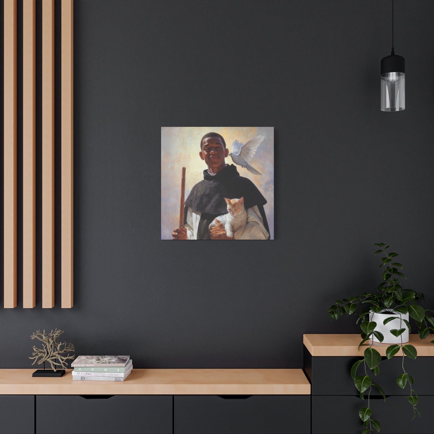 Saint Martin de Porres - Gallery Wrapped Canvas - Print - Religious Art for your Home - Catholic Art