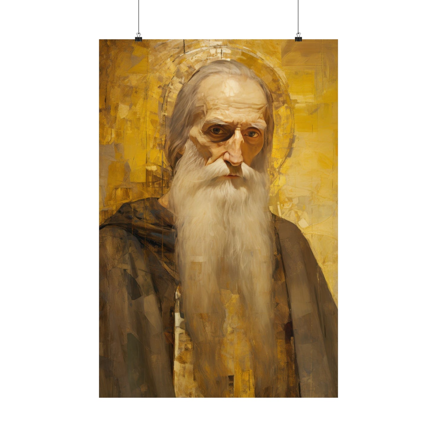 Saint Athanasius the Athonite Poster Print - Sanctified Souls Print - Multiple Sizes - Premium Posters - Catholic Art for your home
