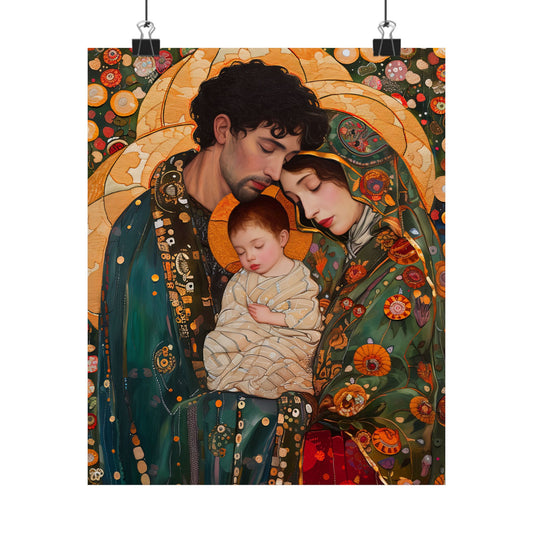 Guiding Light - The Holy Family - Sanctified Souls Print - Multiple Sizes - Premium Matte Vertical Posters - Jesus, Mary, Joseph