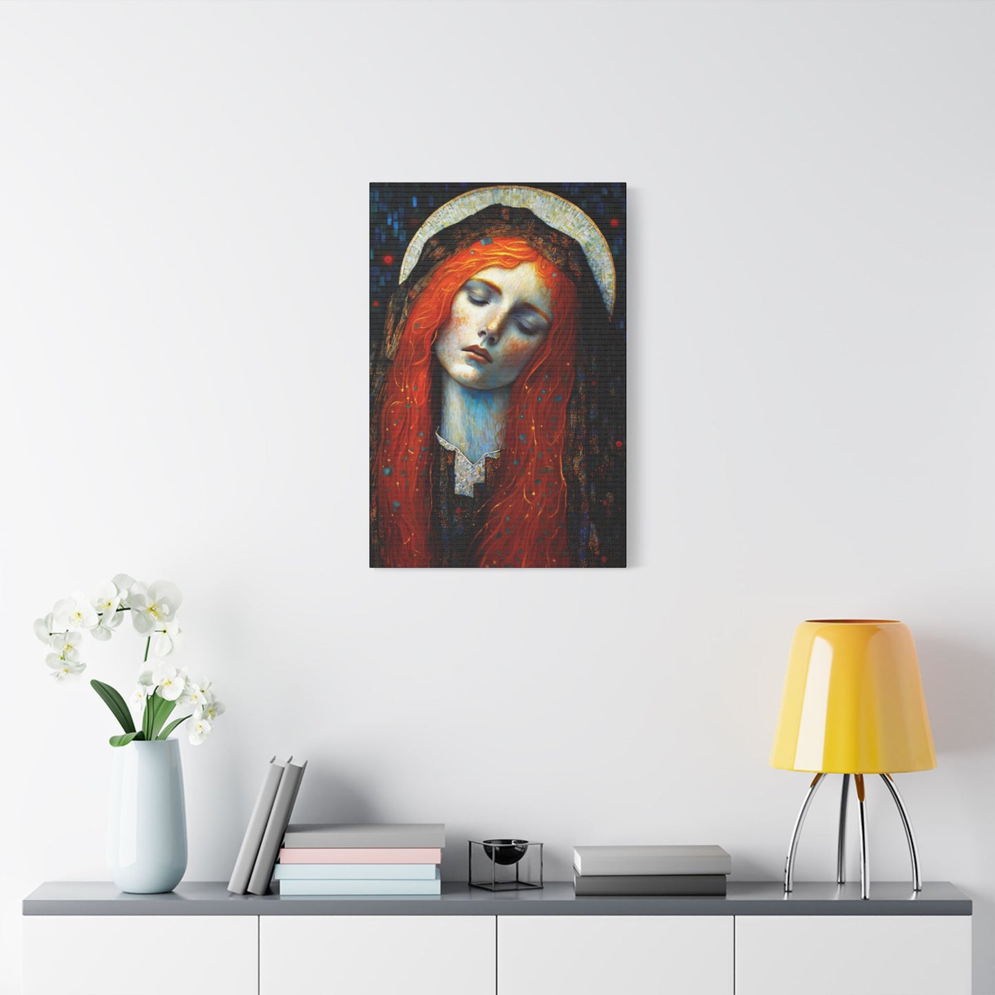 Embracing Grace - Saint Mary Magdalene Canvas Print - Multiple Sizes - Catholic Home art - Museum Wrapped Canvas - Sanctified Souls Print
